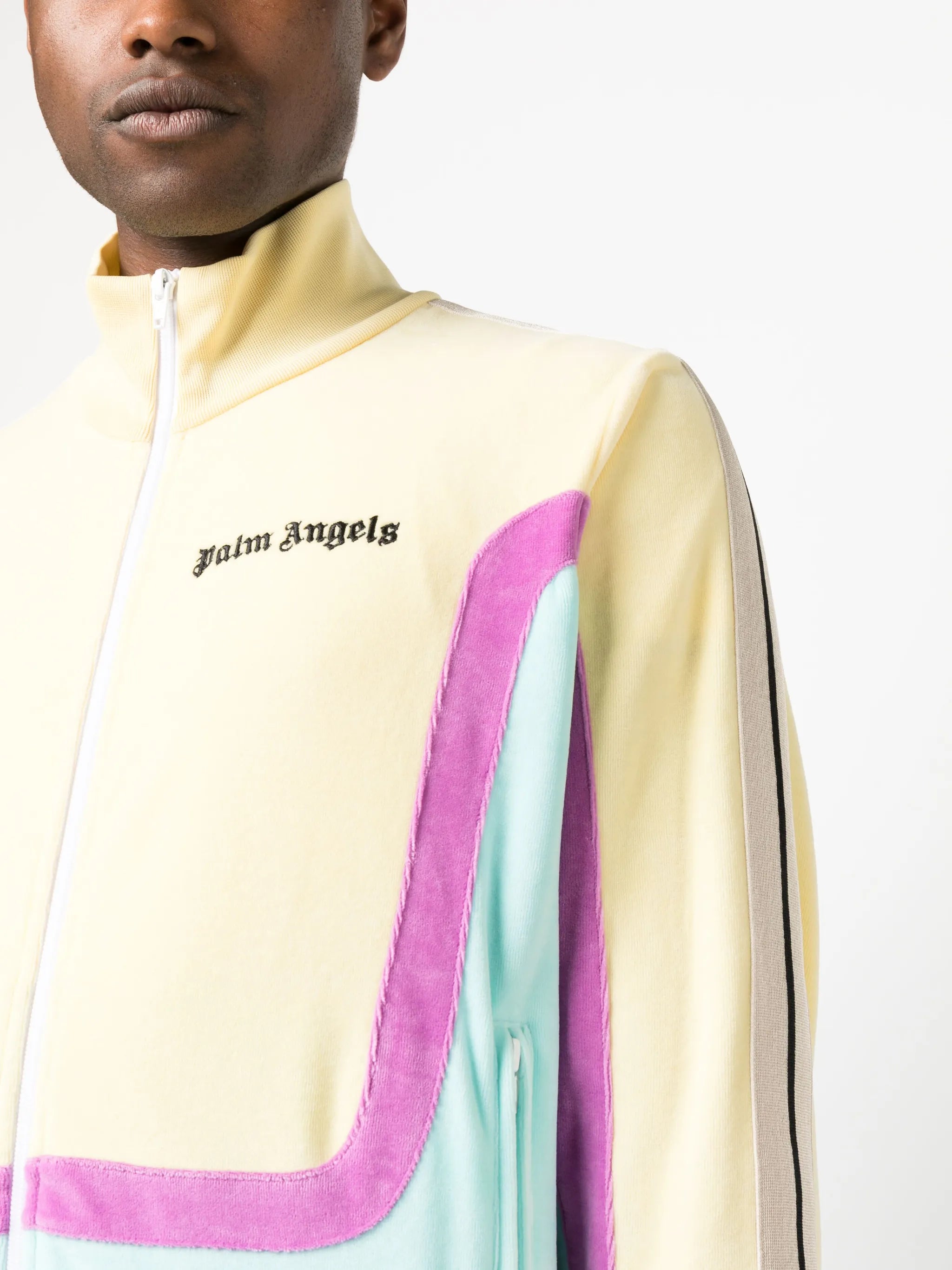 colour-block logo-print track jacket