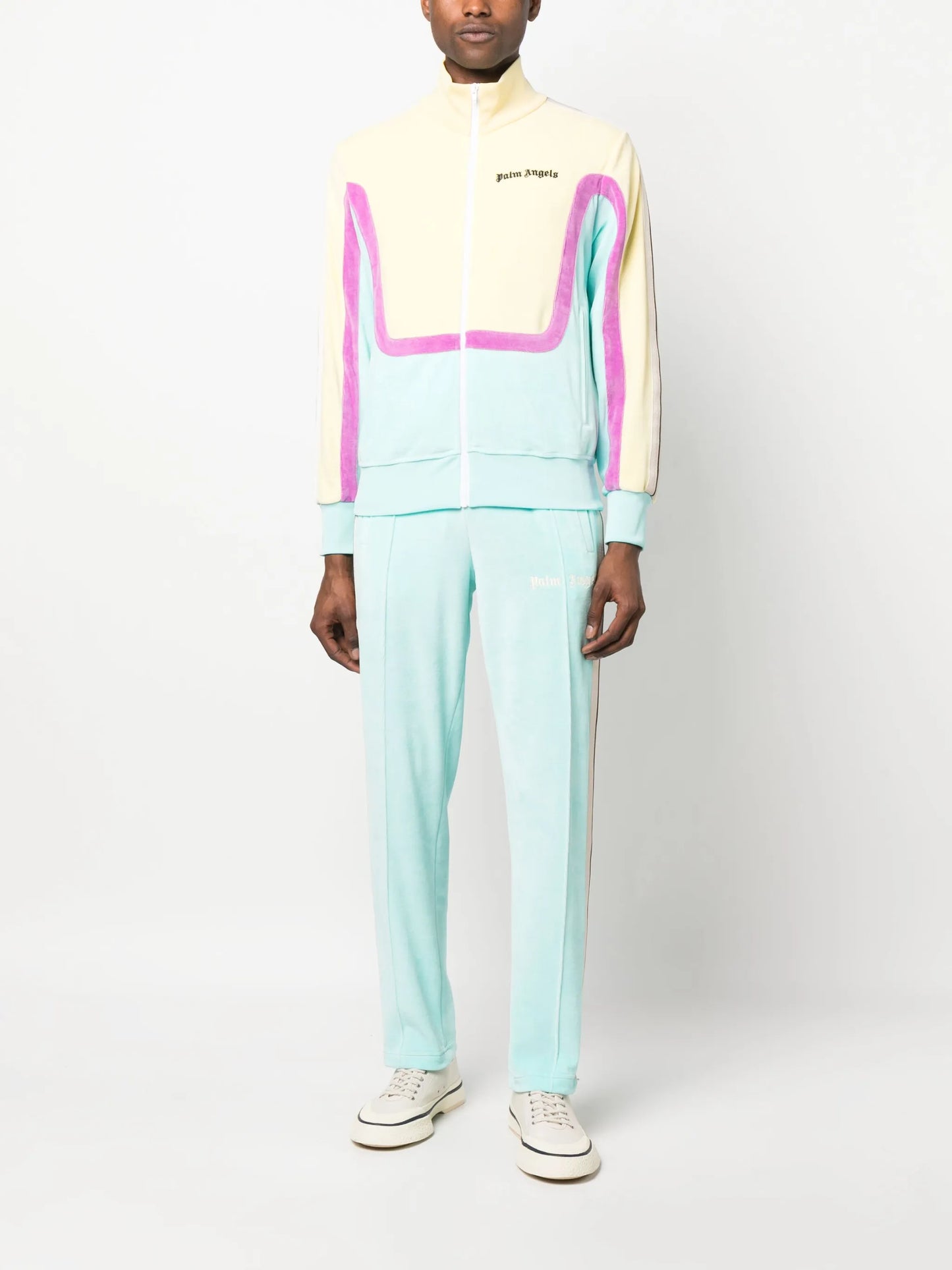 colour-block logo-print track jacket
