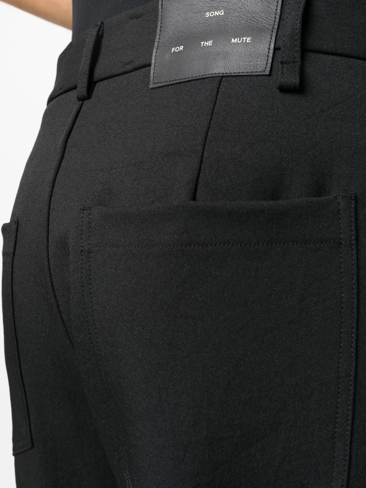 logo-patch straight-leg trousers