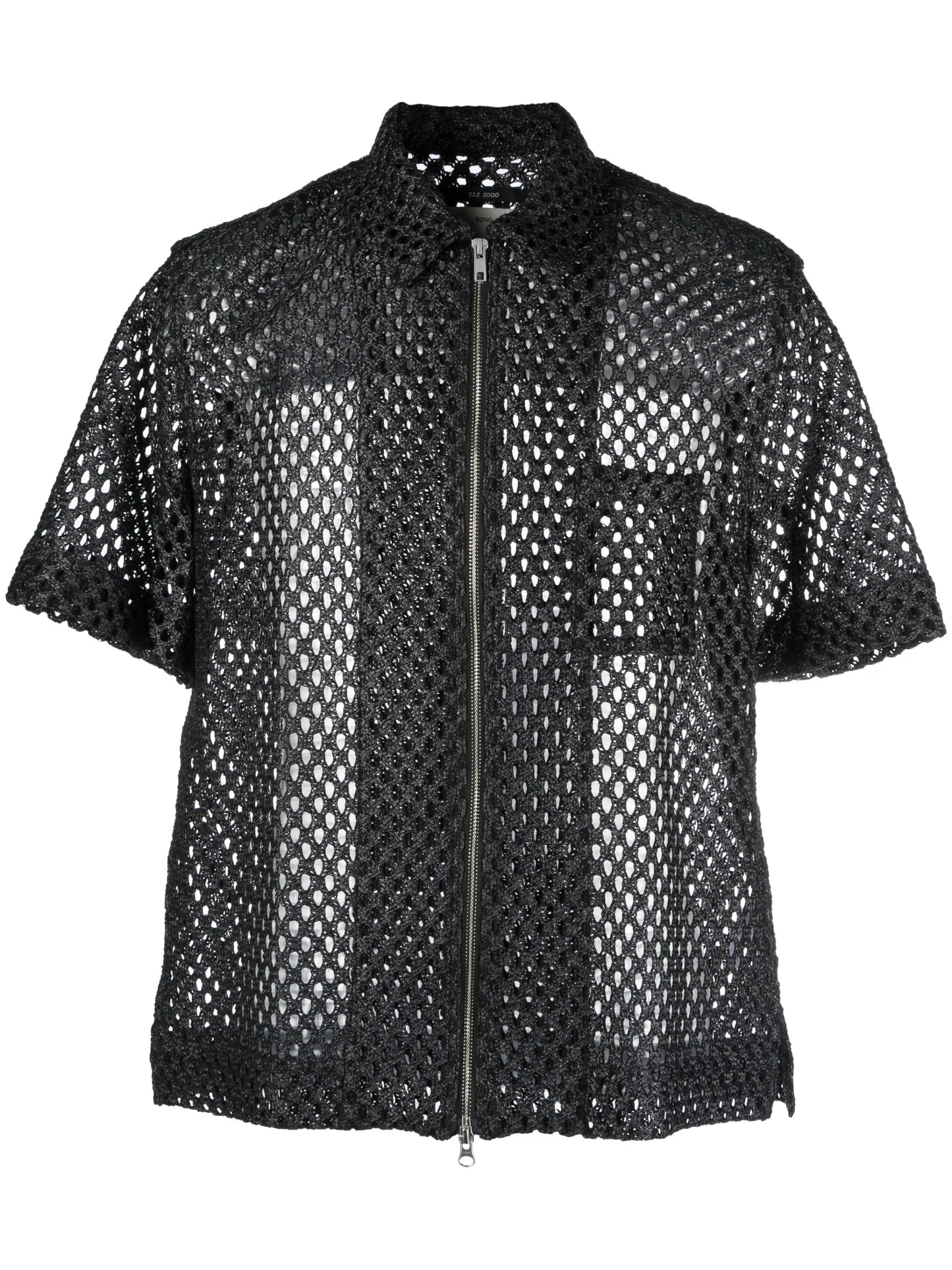 perforated zipped shirt
