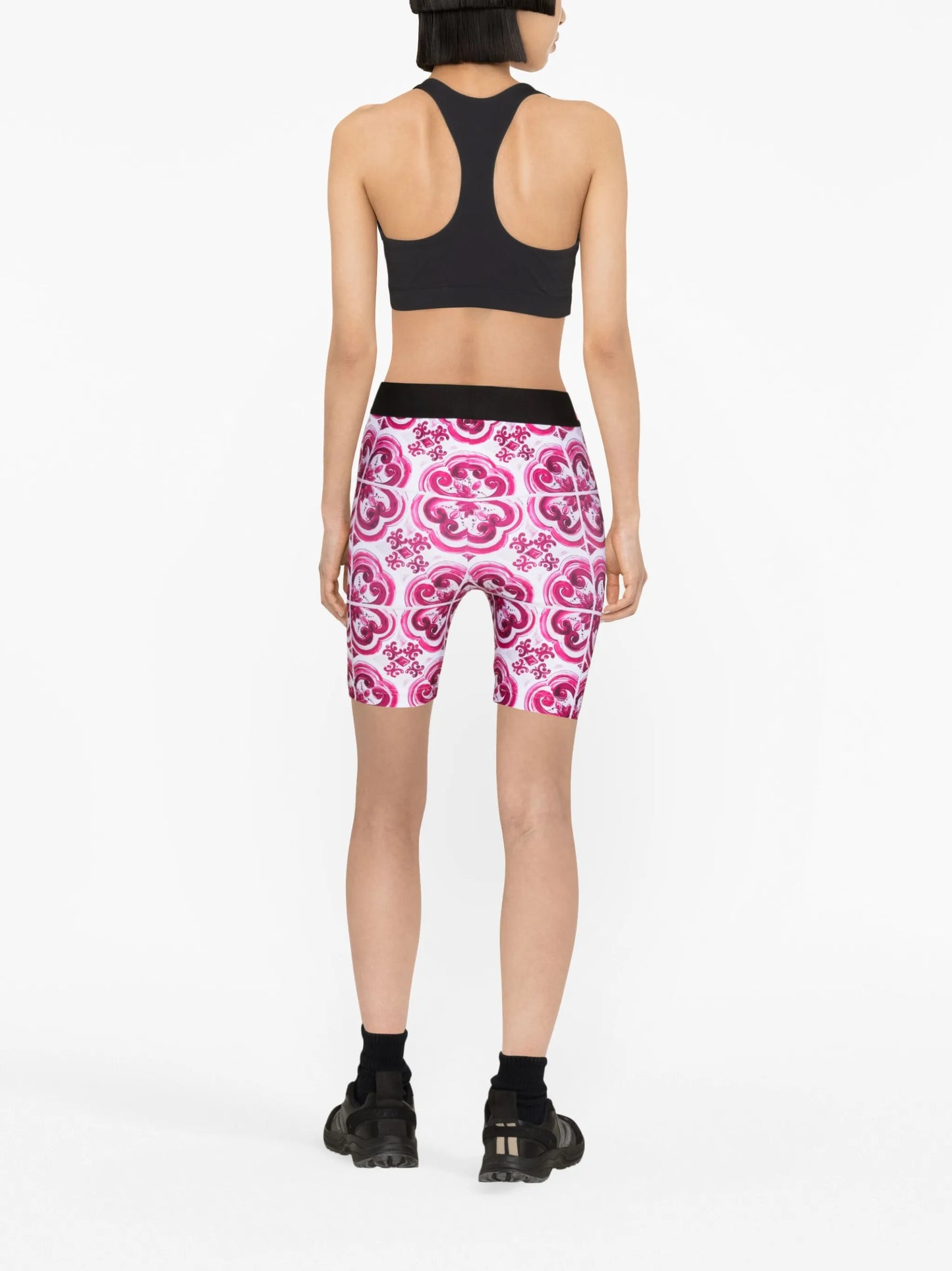 Majolica-print cycling shorts