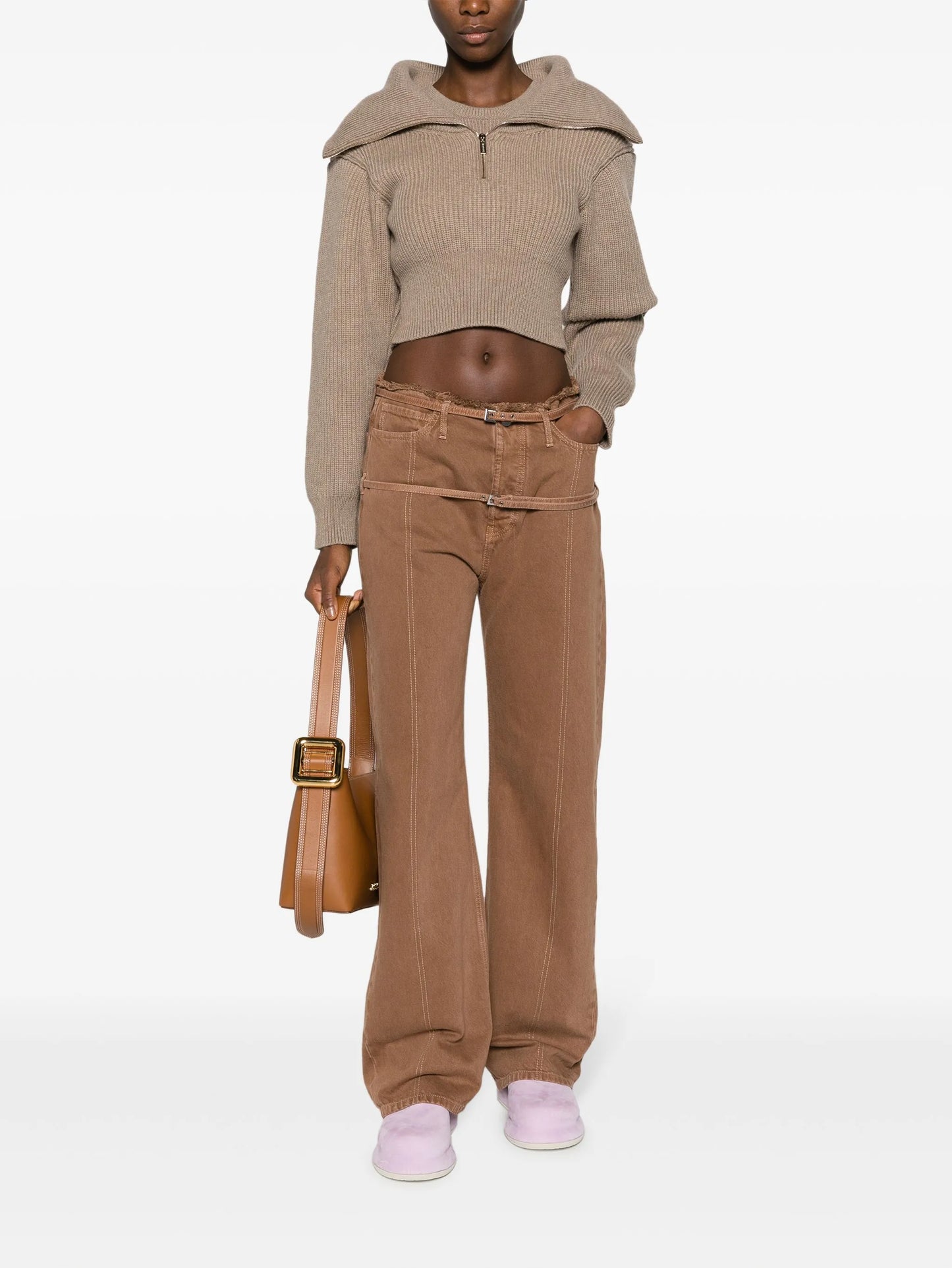 Le de Nîmes Caraco belted jeans