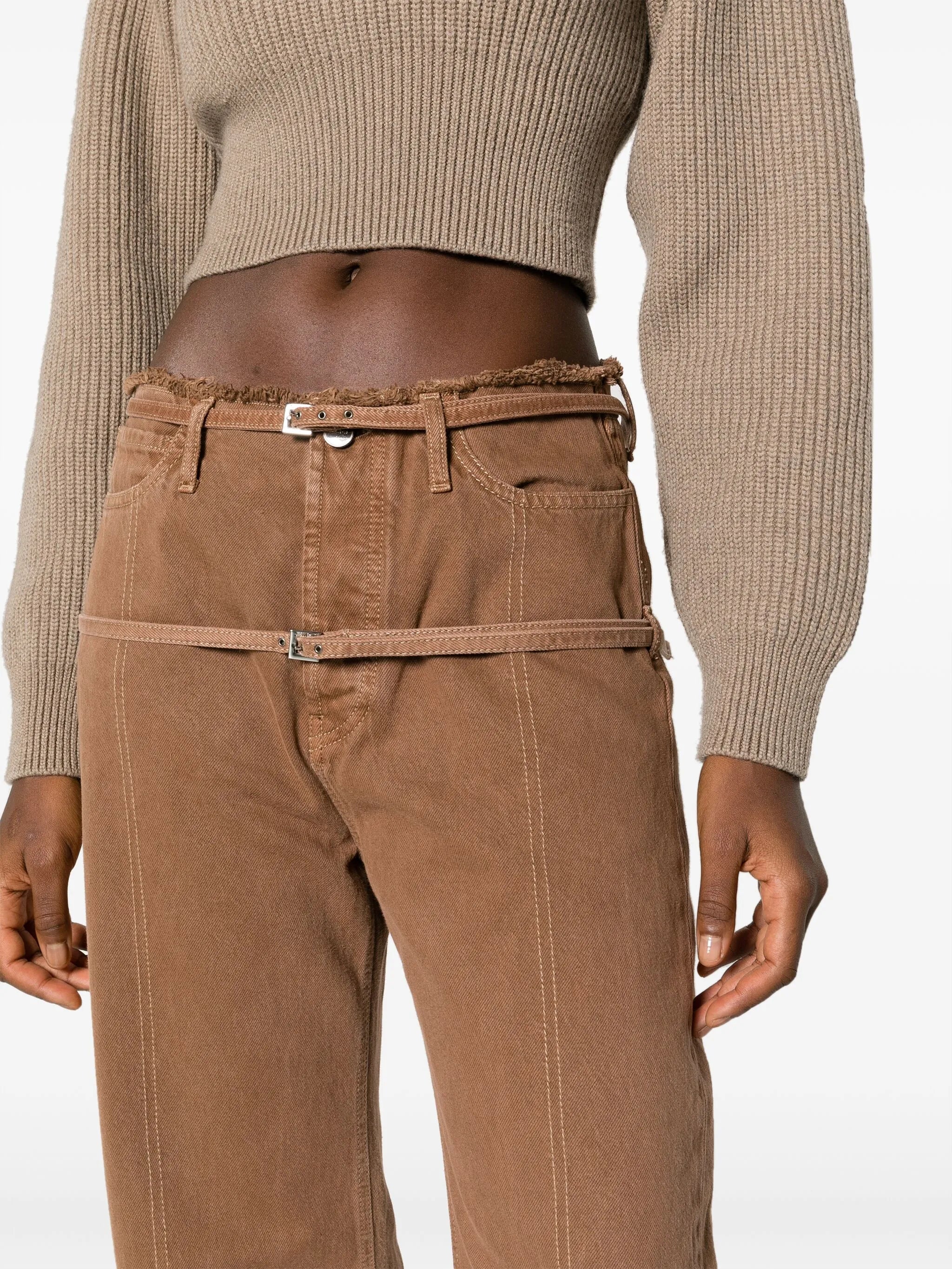 Le de Nîmes Caraco belted jeans