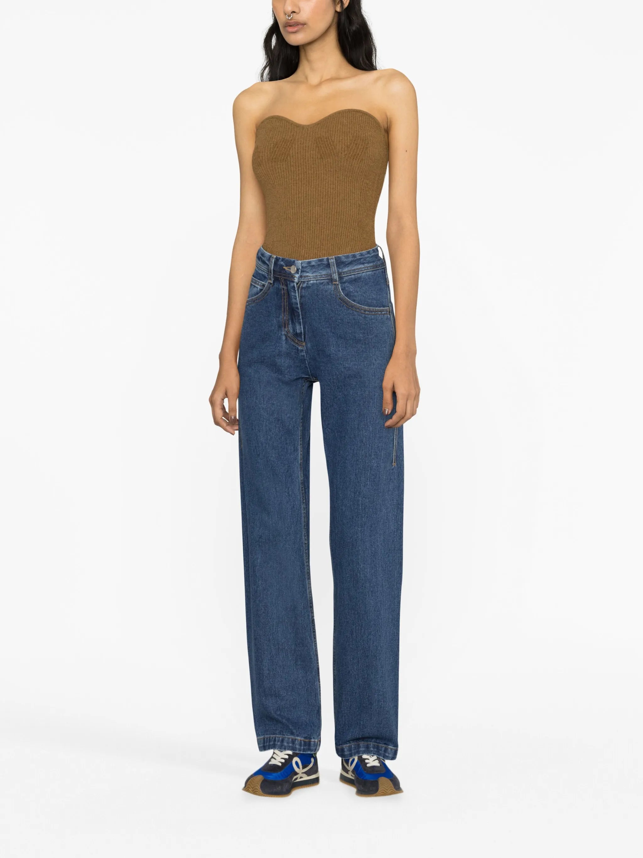 straight-leg jeans