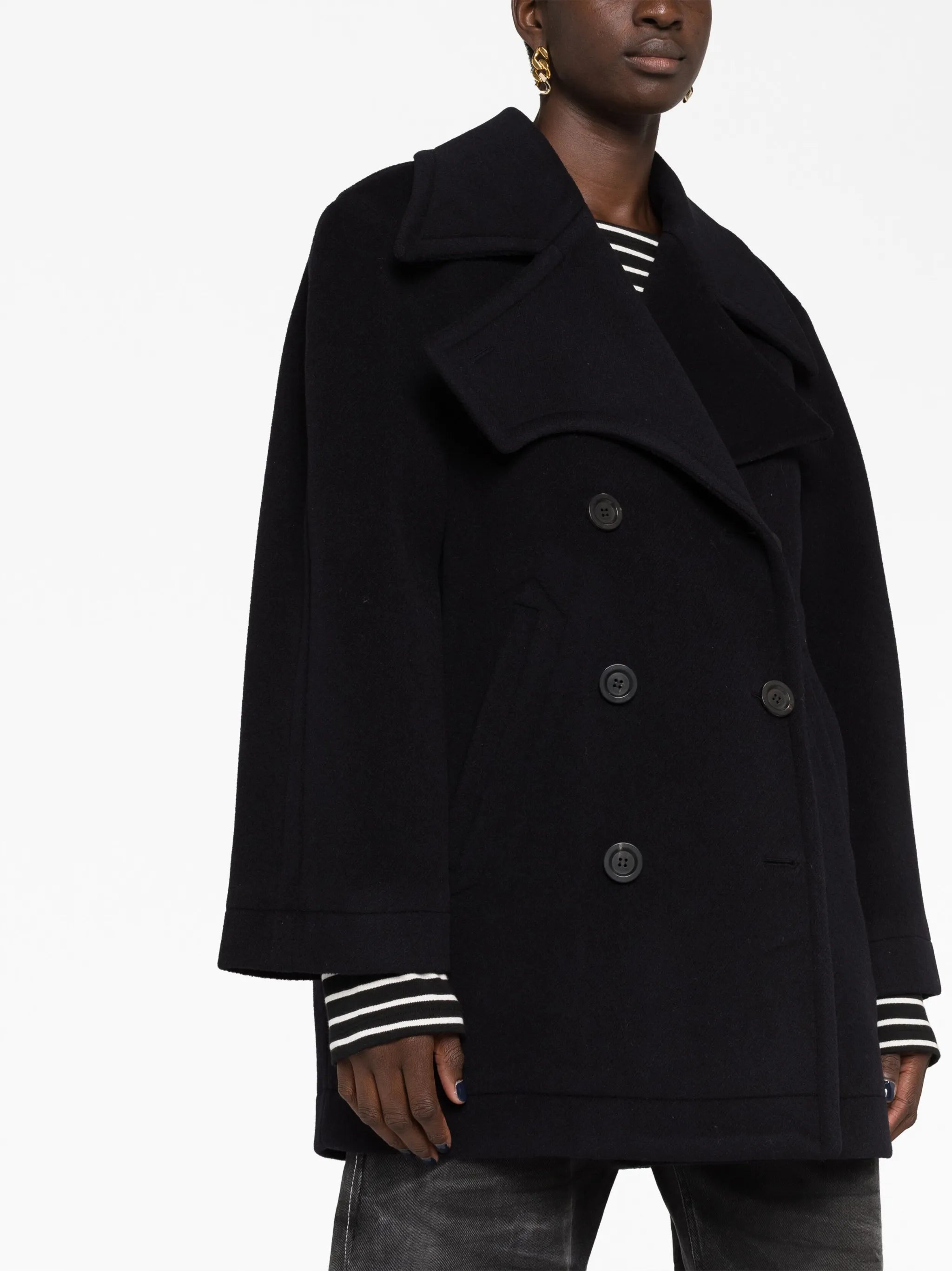 wool-blend peacoat