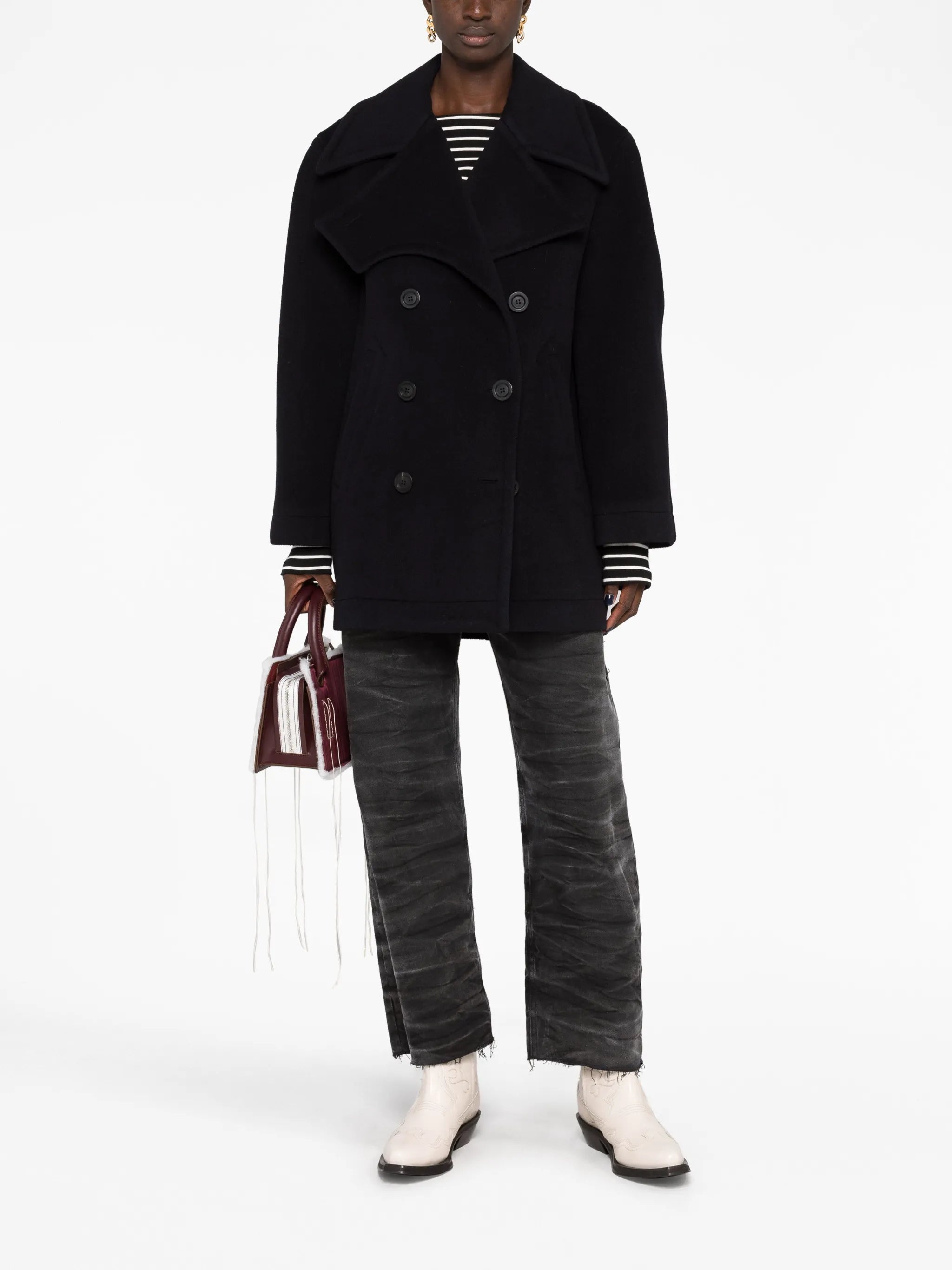 wool-blend peacoat