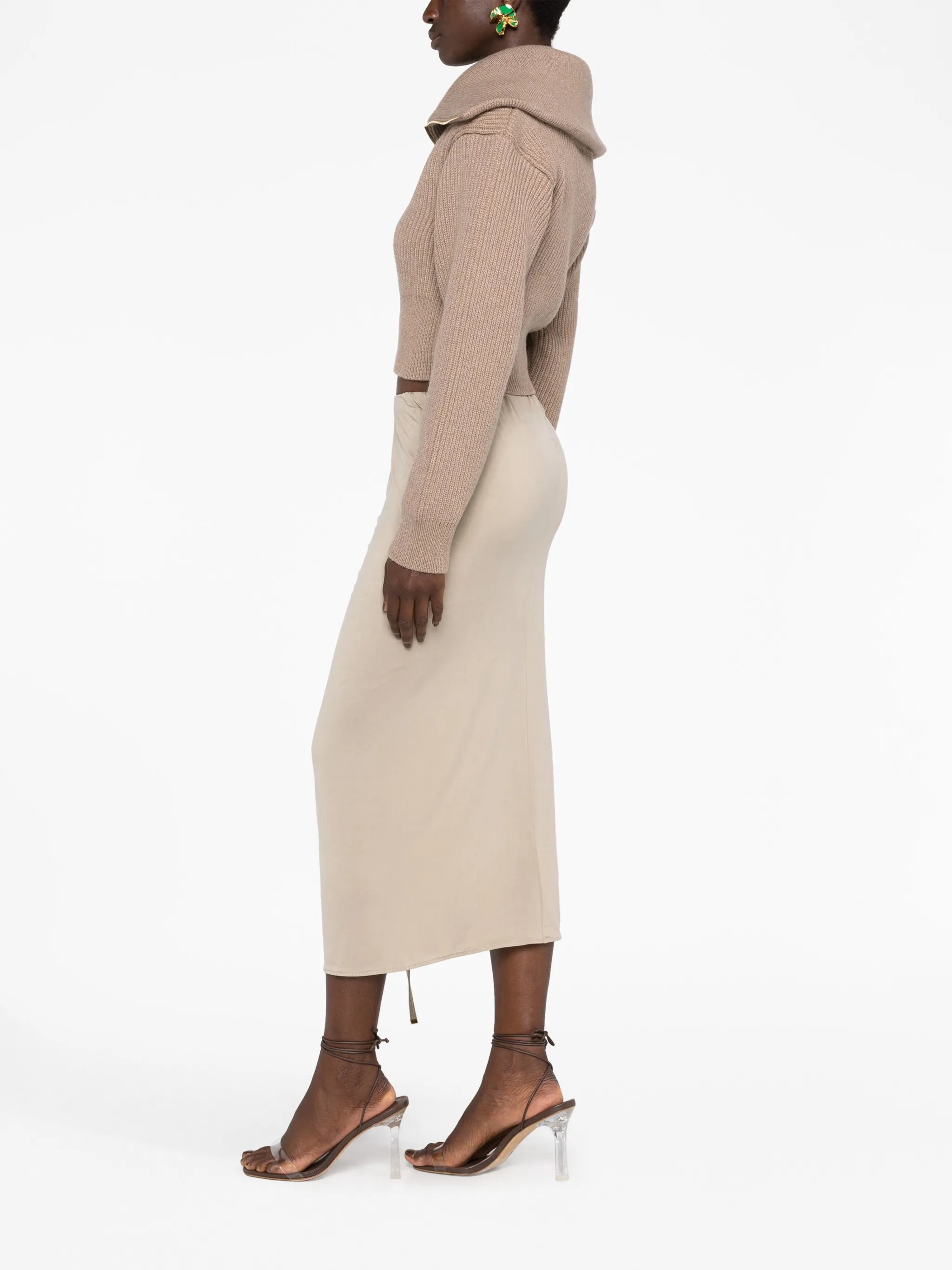 La jupe pareo Croissant midi skirt