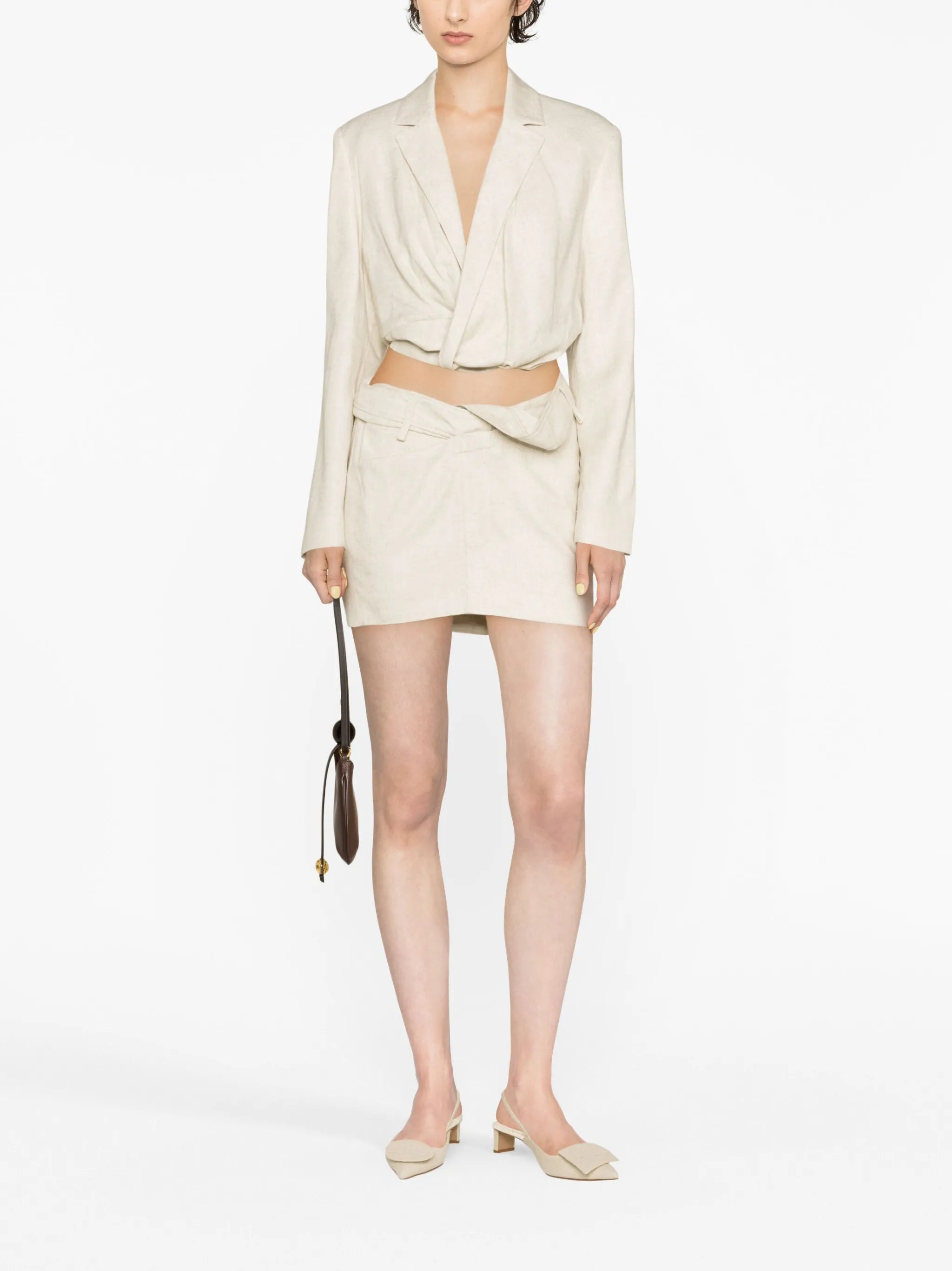 Bahia twist-detail miniskirt