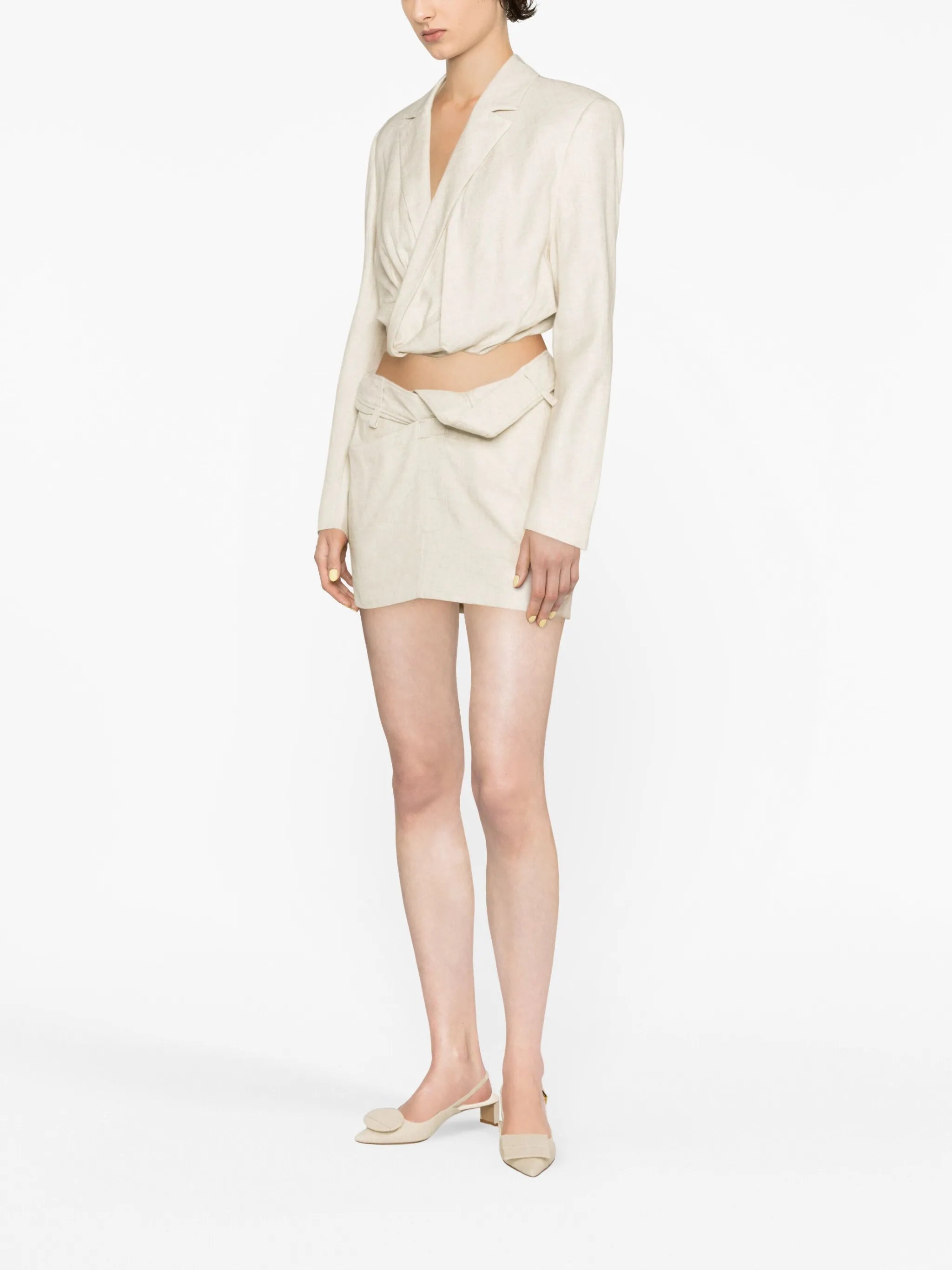 Bahia twist-detail miniskirt