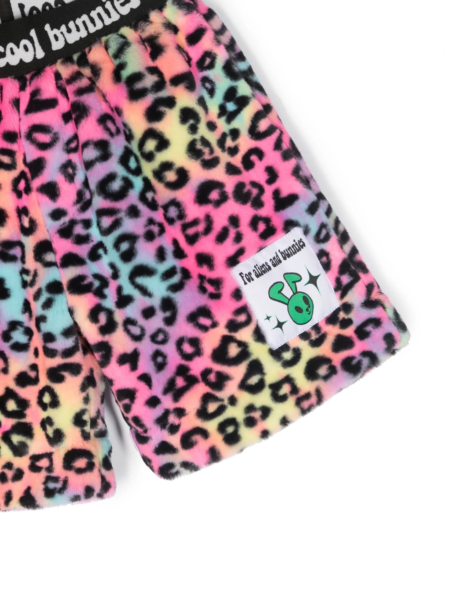 leopard-print shorts
