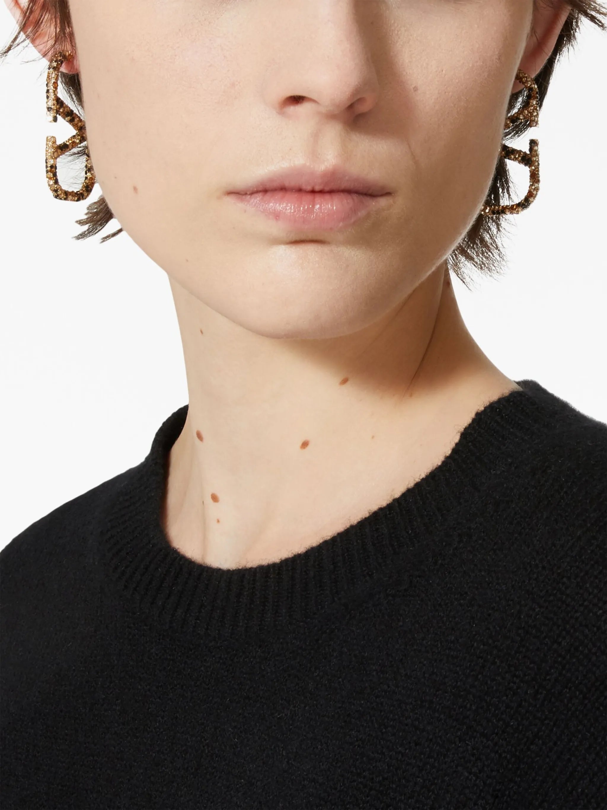 VLogo Signature crystal-embellished earrings
