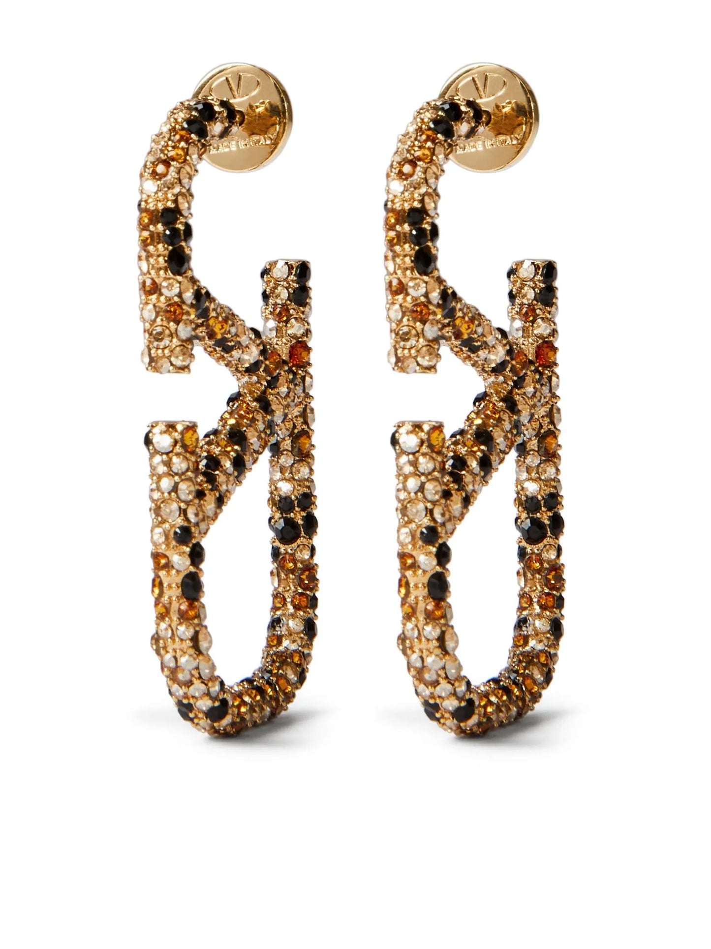 VLogo Signature crystal-embellished earrings