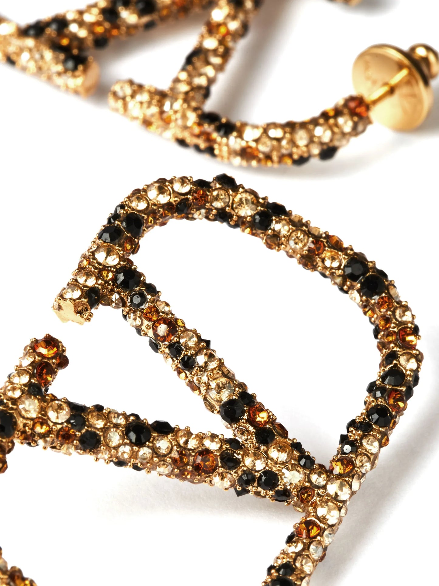 VLogo Signature crystal-embellished earrings