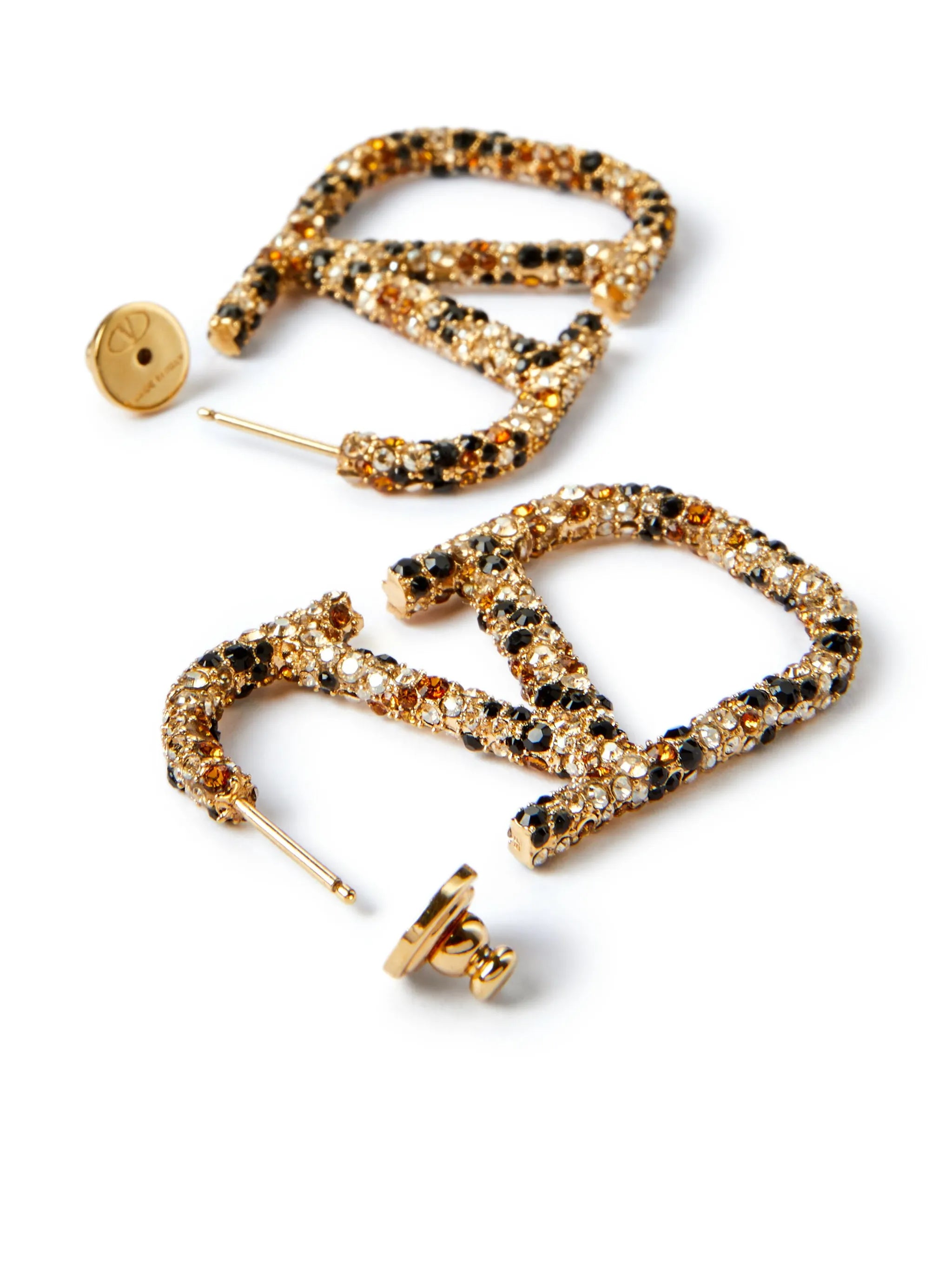 VLogo Signature crystal-embellished earrings