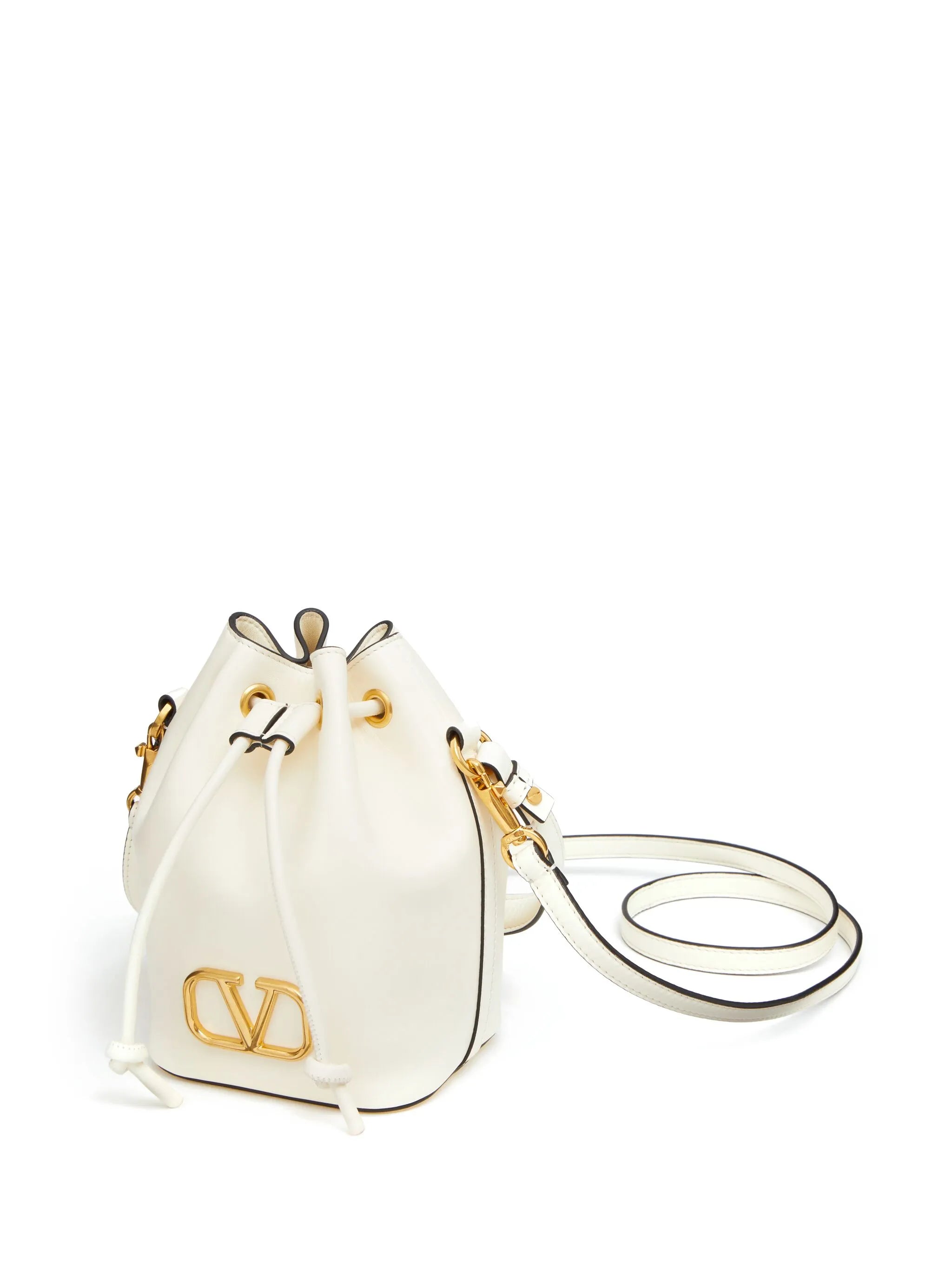 mini VLogo Signature leather bucket bag