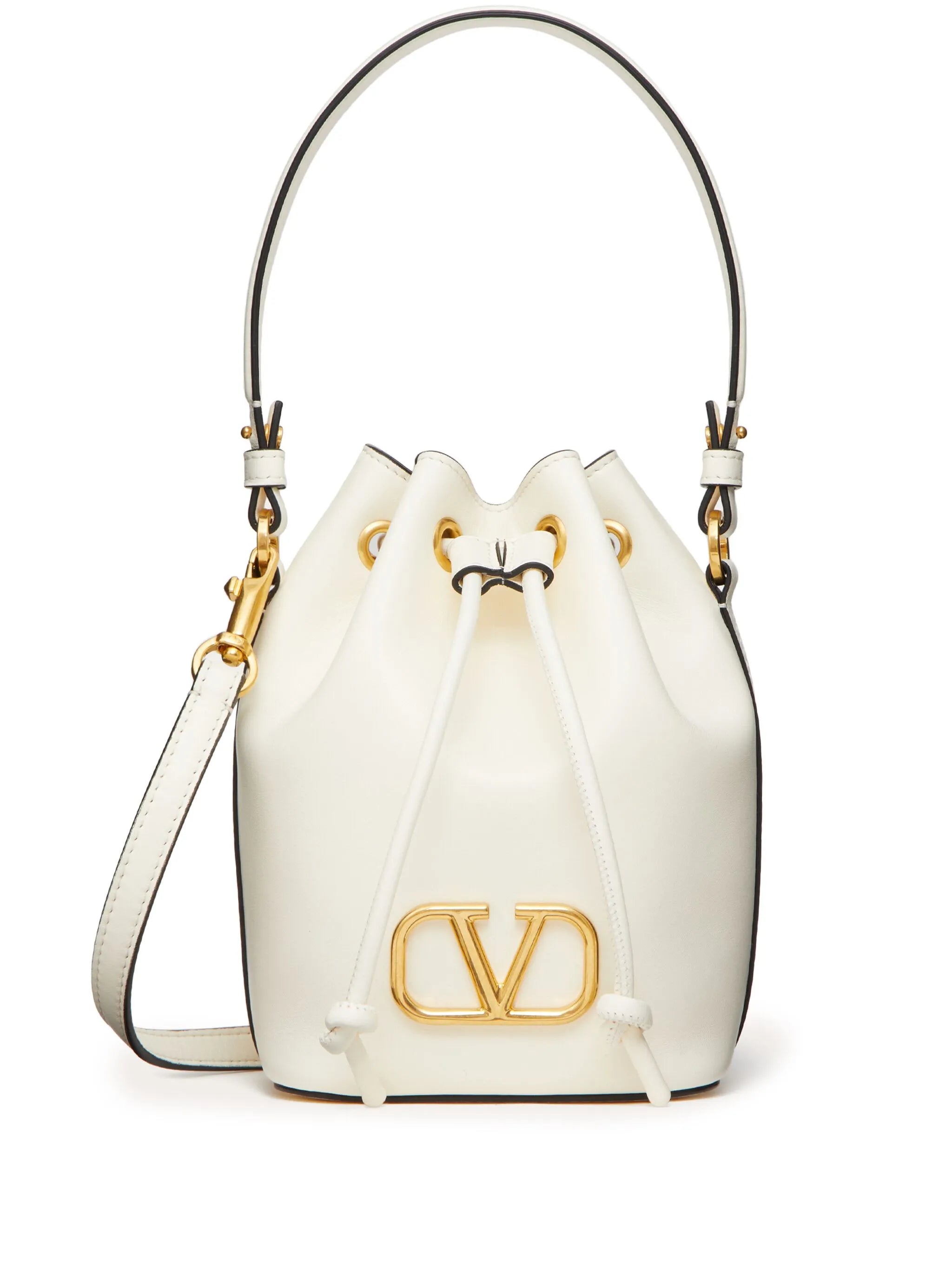 mini VLogo Signature leather bucket bag