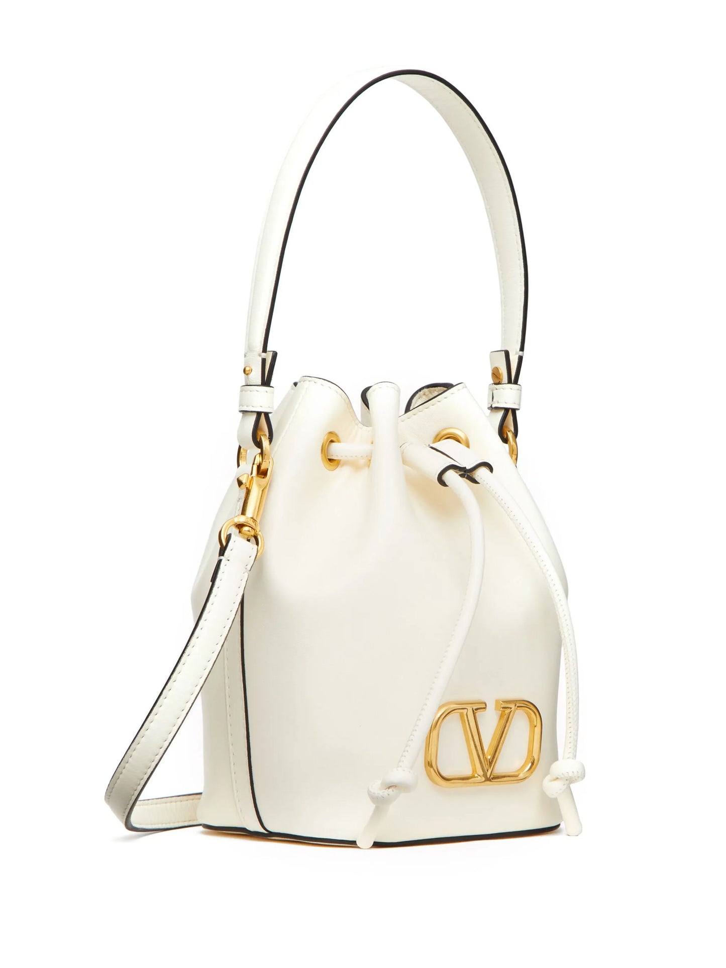 mini VLogo Signature leather bucket bag