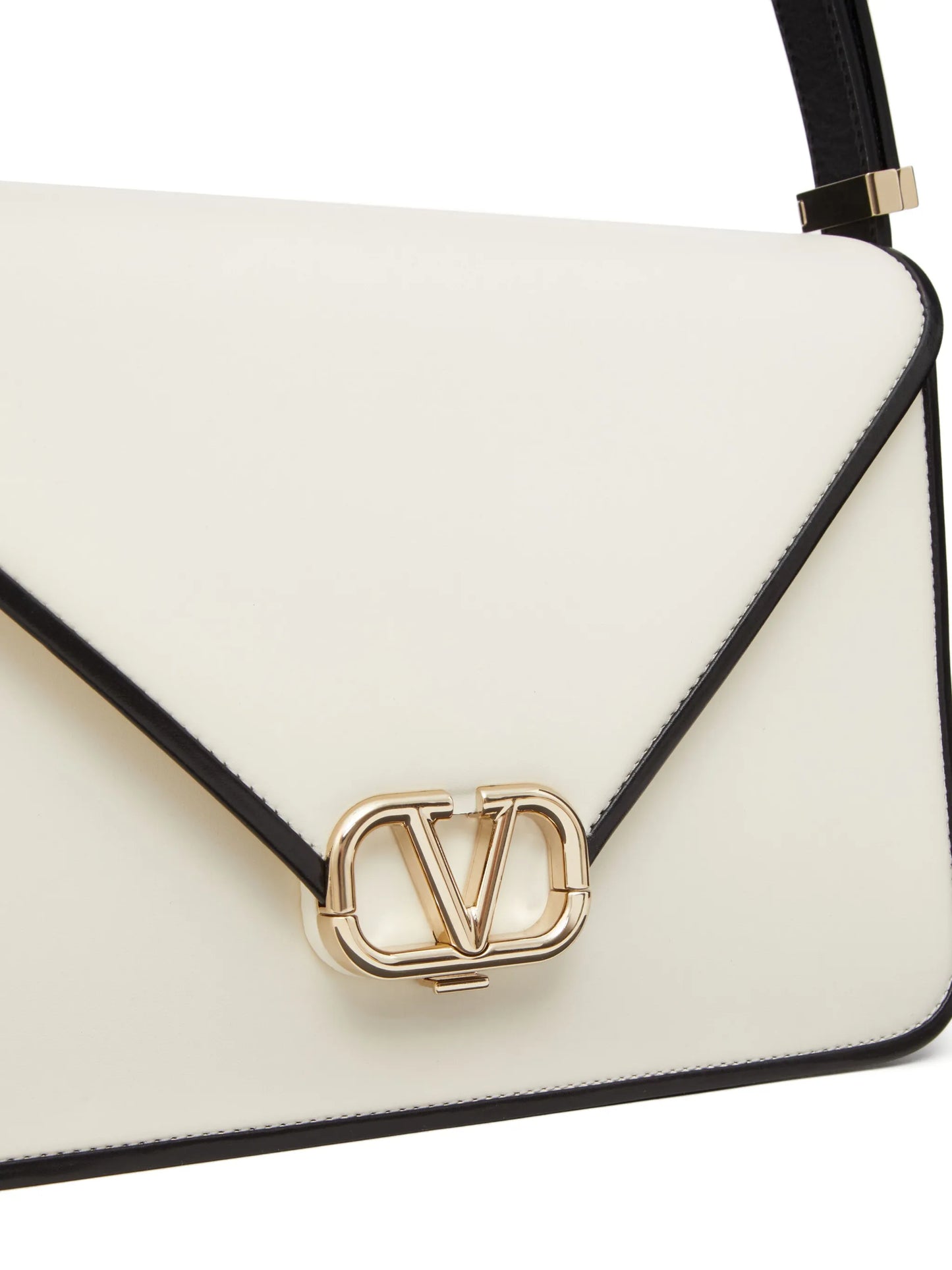 Letter leather shoulder bag