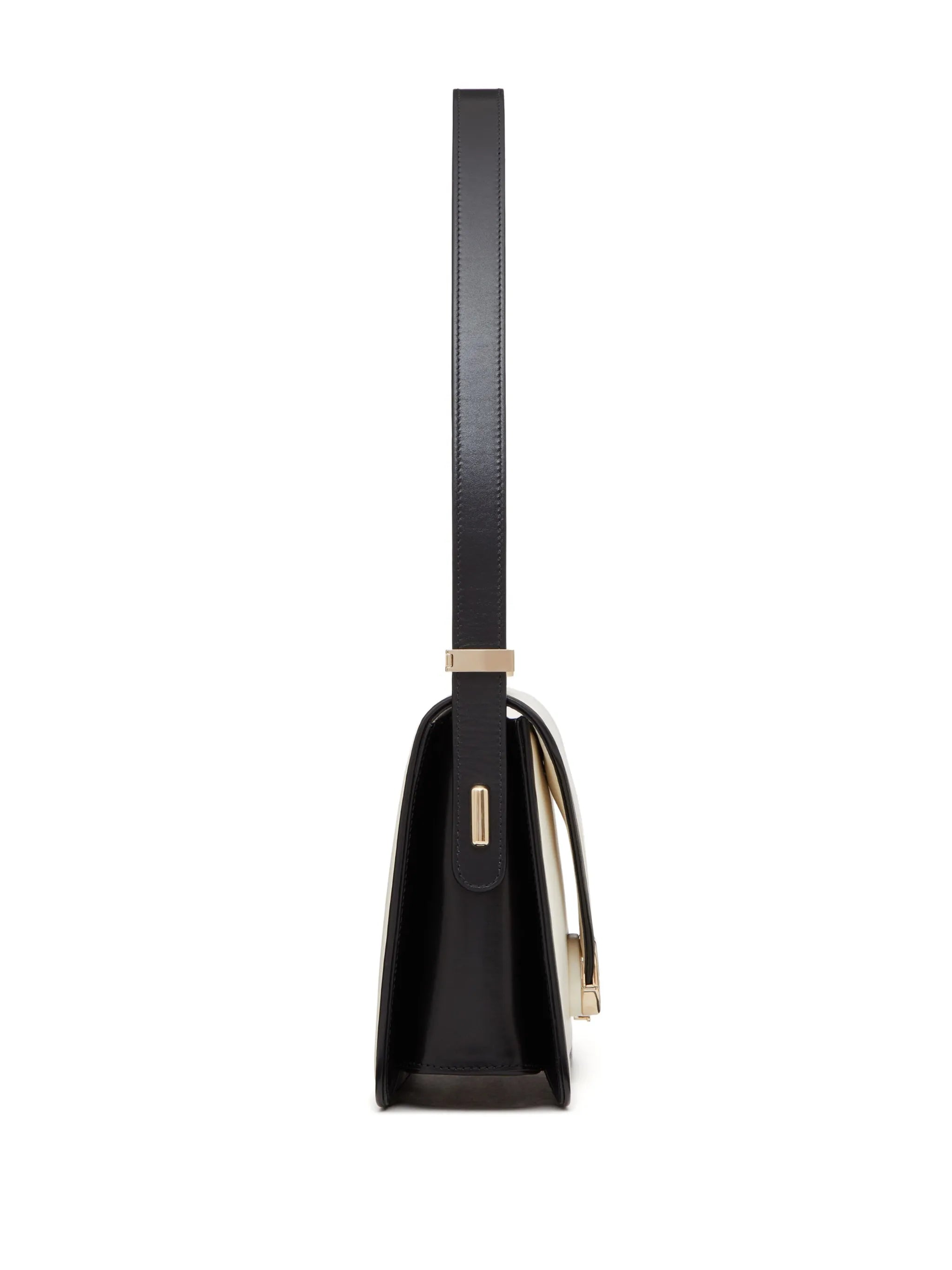Letter leather shoulder bag