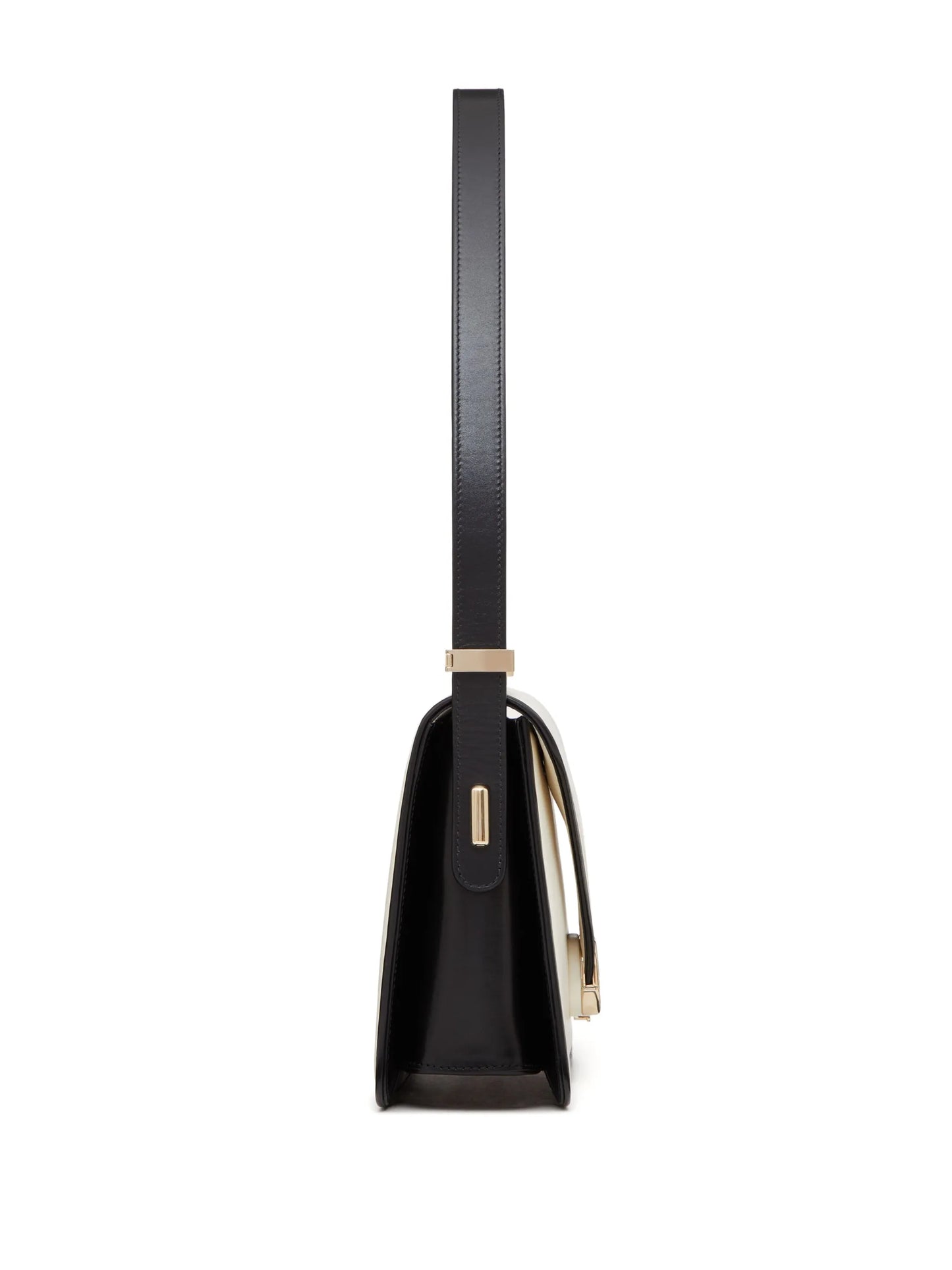 Letter leather shoulder bag