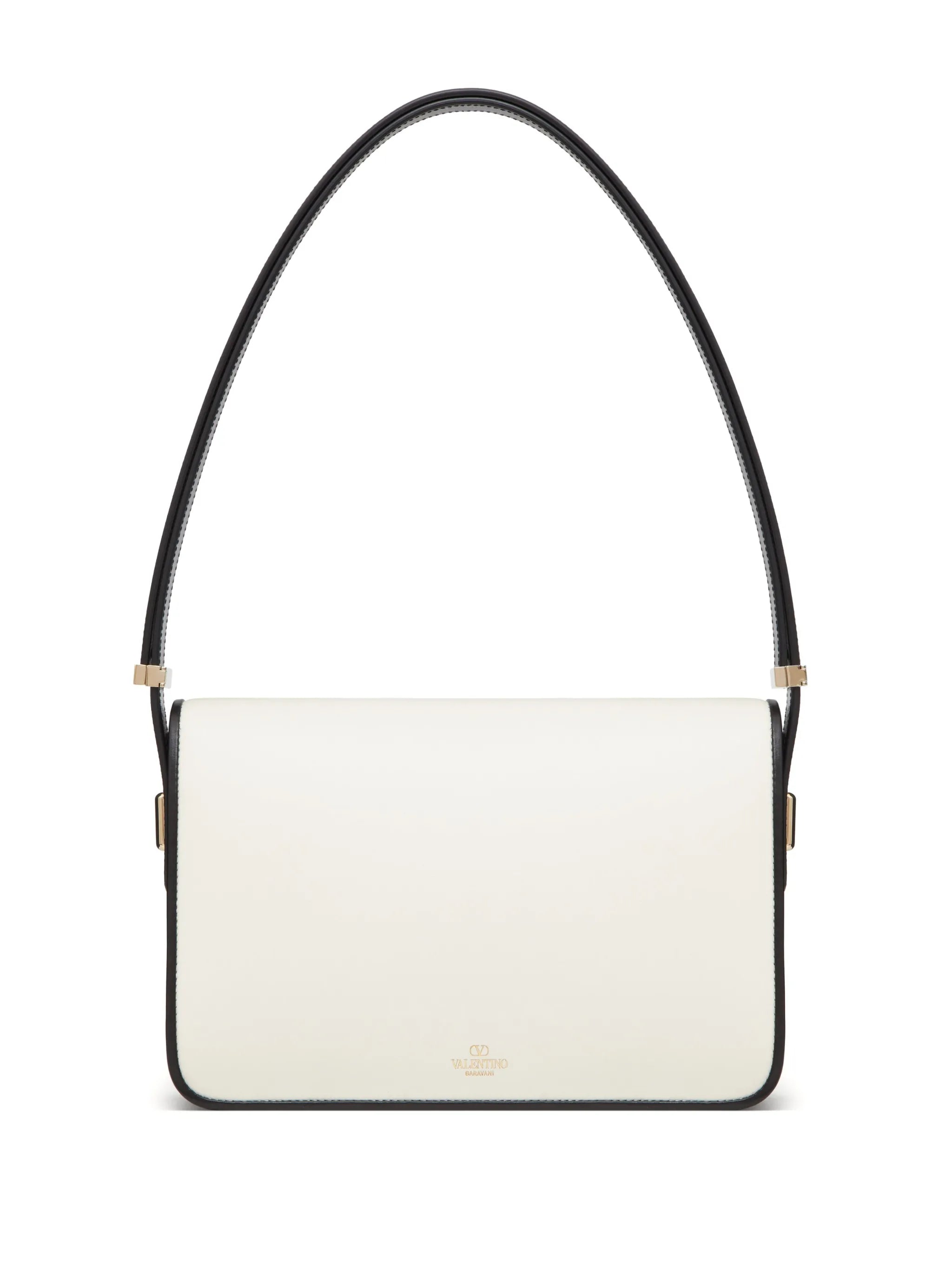 Letter leather shoulder bag