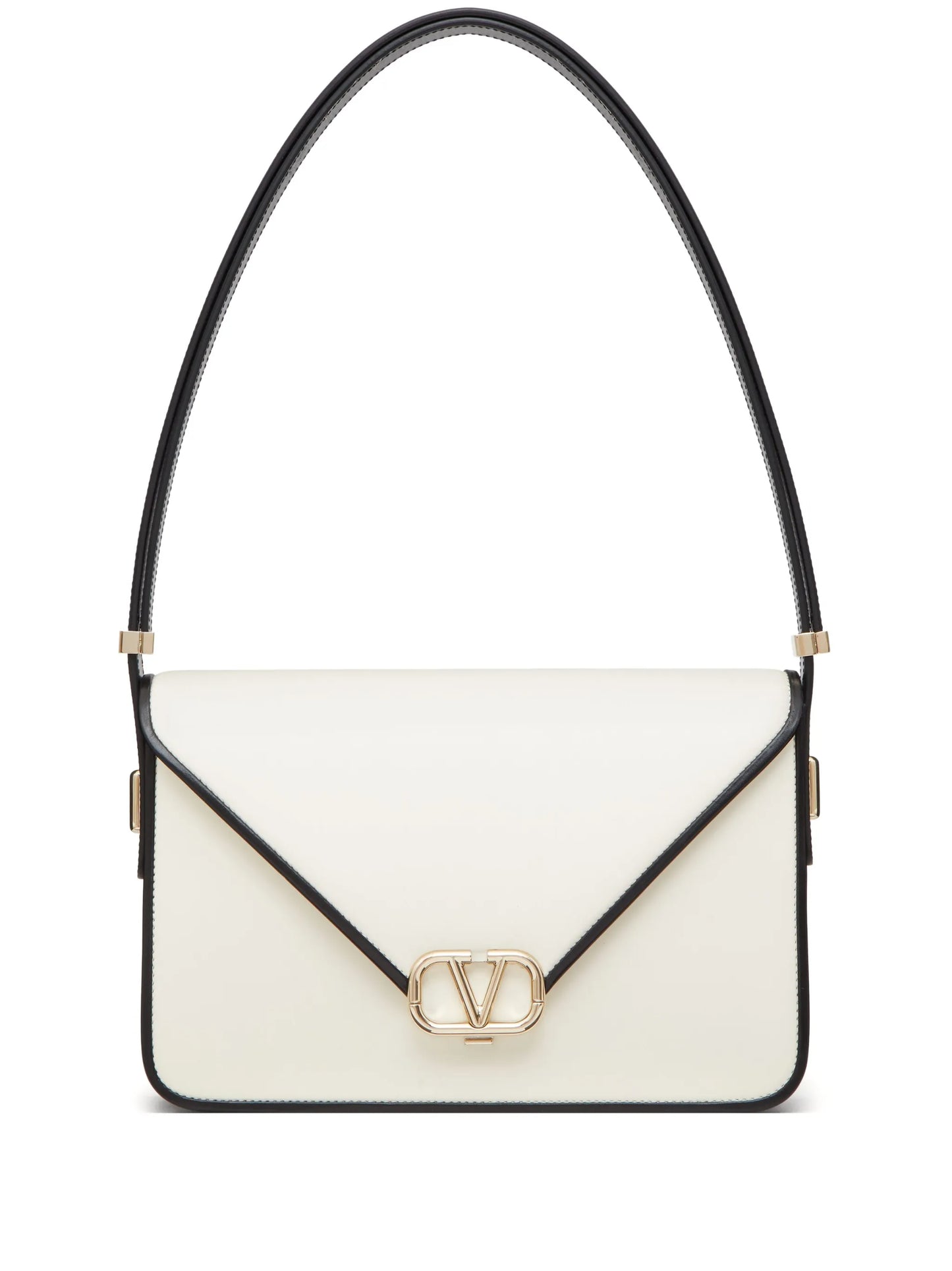 Letter leather shoulder bag