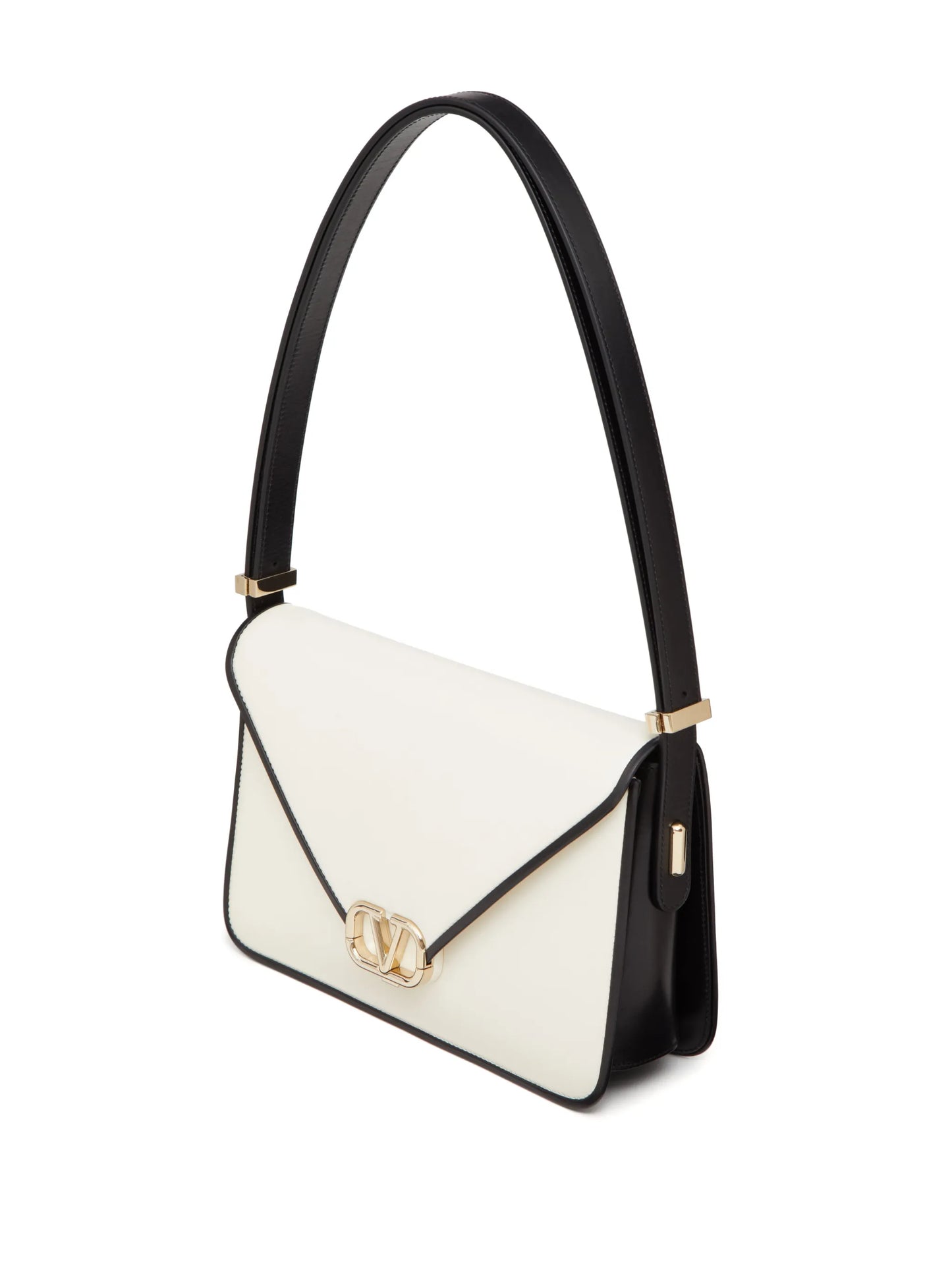 Letter leather shoulder bag