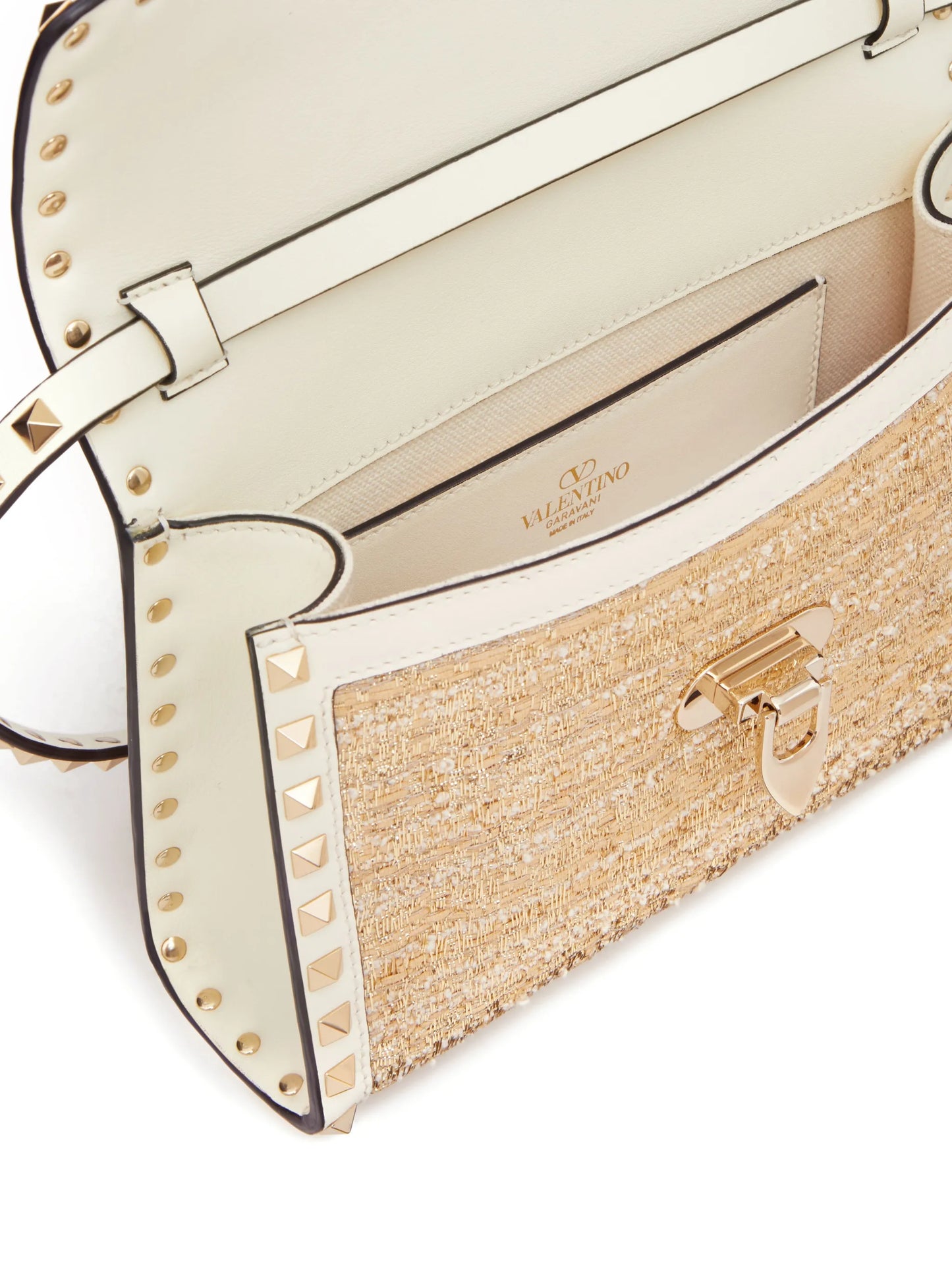 small Rockstud bouclé shoulder bag