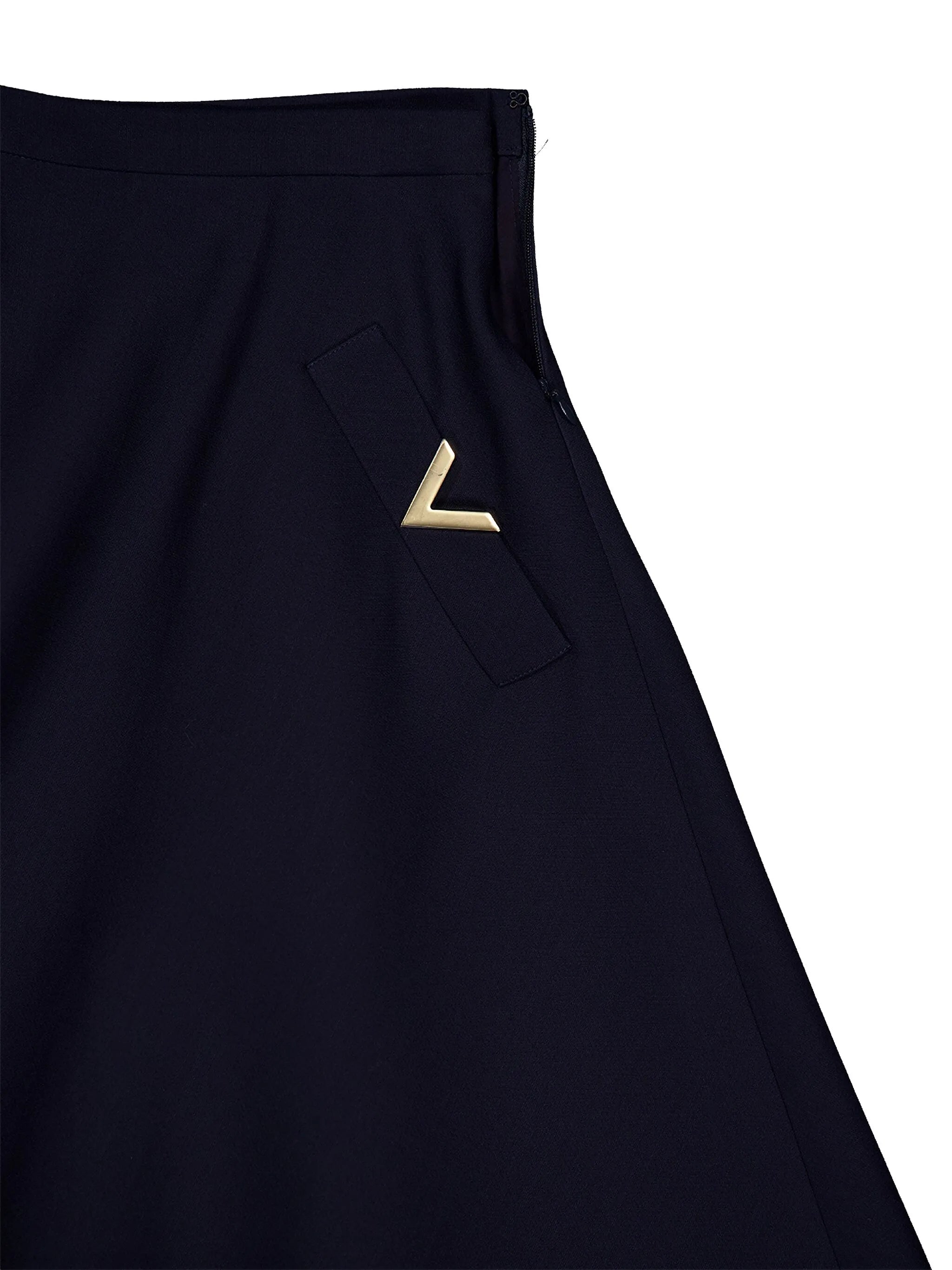 Crepe Couture midi skirt