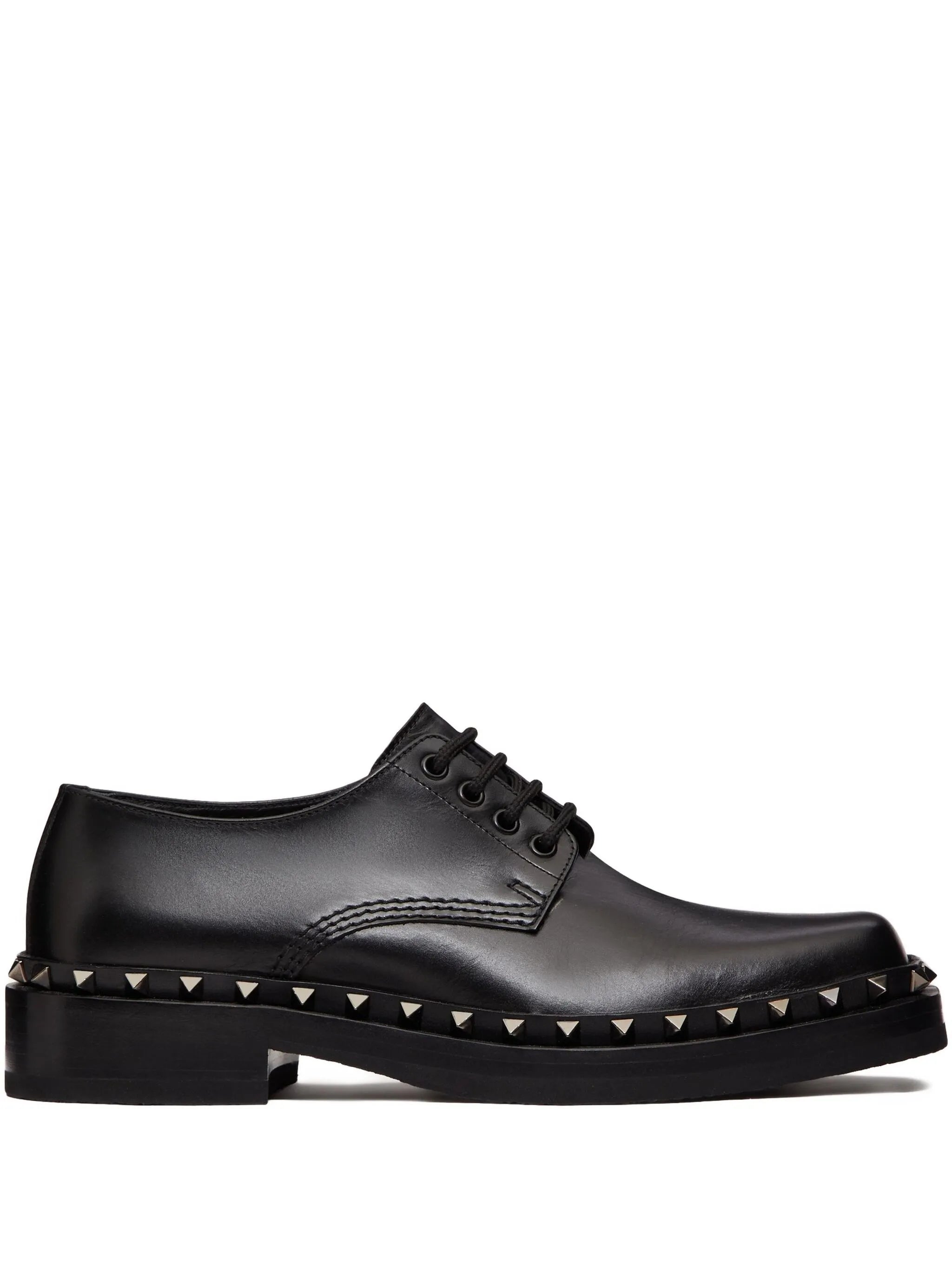 M-Way Rockstud leather Derby shoes