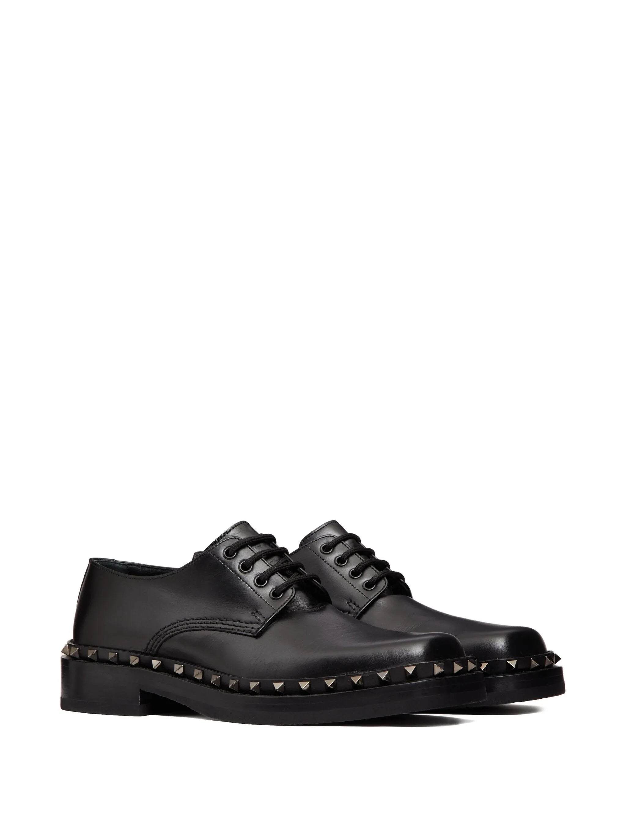 M-Way Rockstud leather Derby shoes