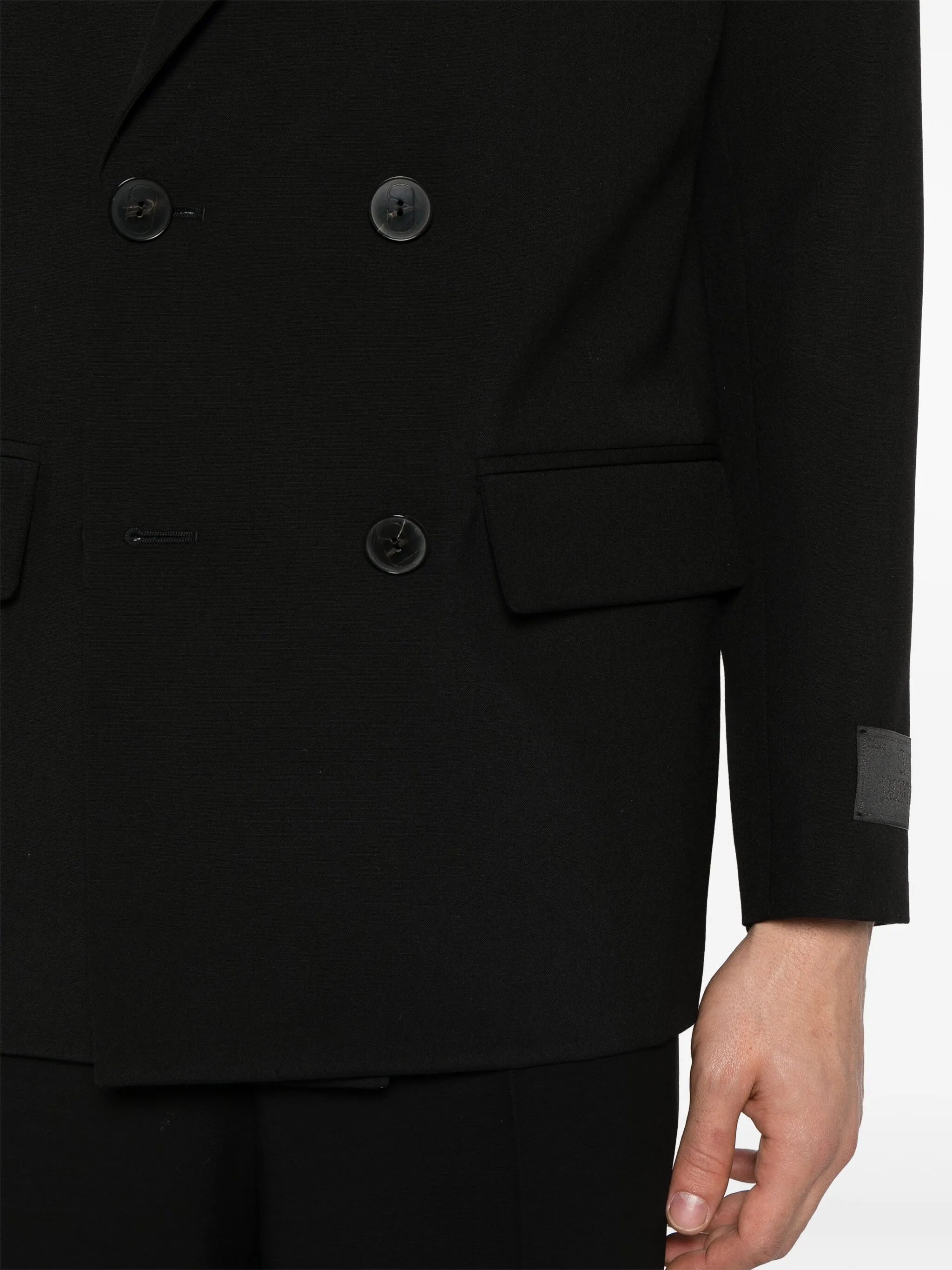 double-breasted wool blazer