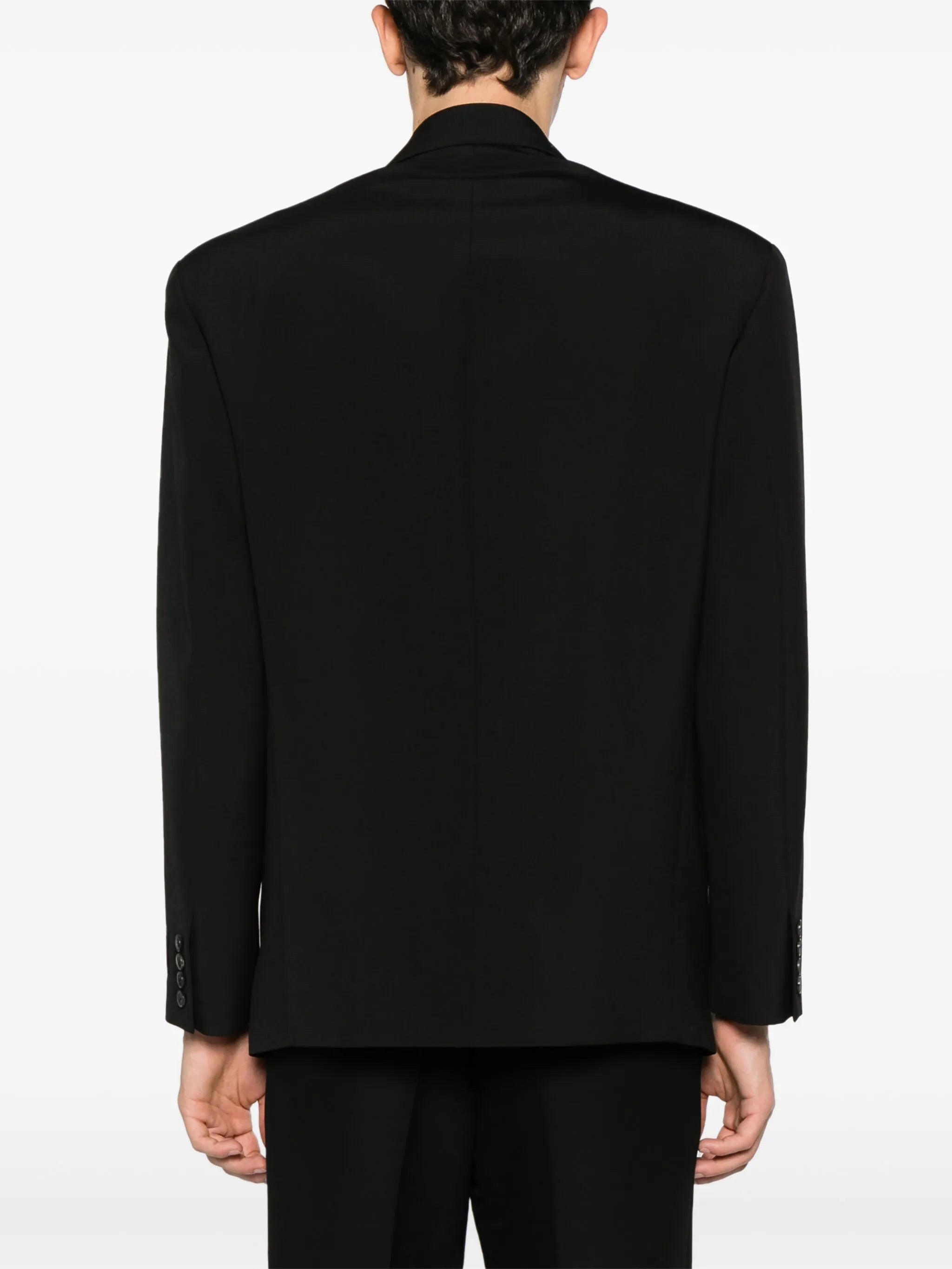 double-breasted wool blazer