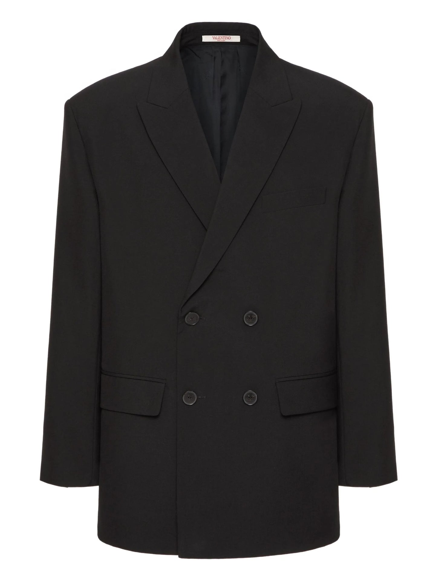 double-breasted wool blazer