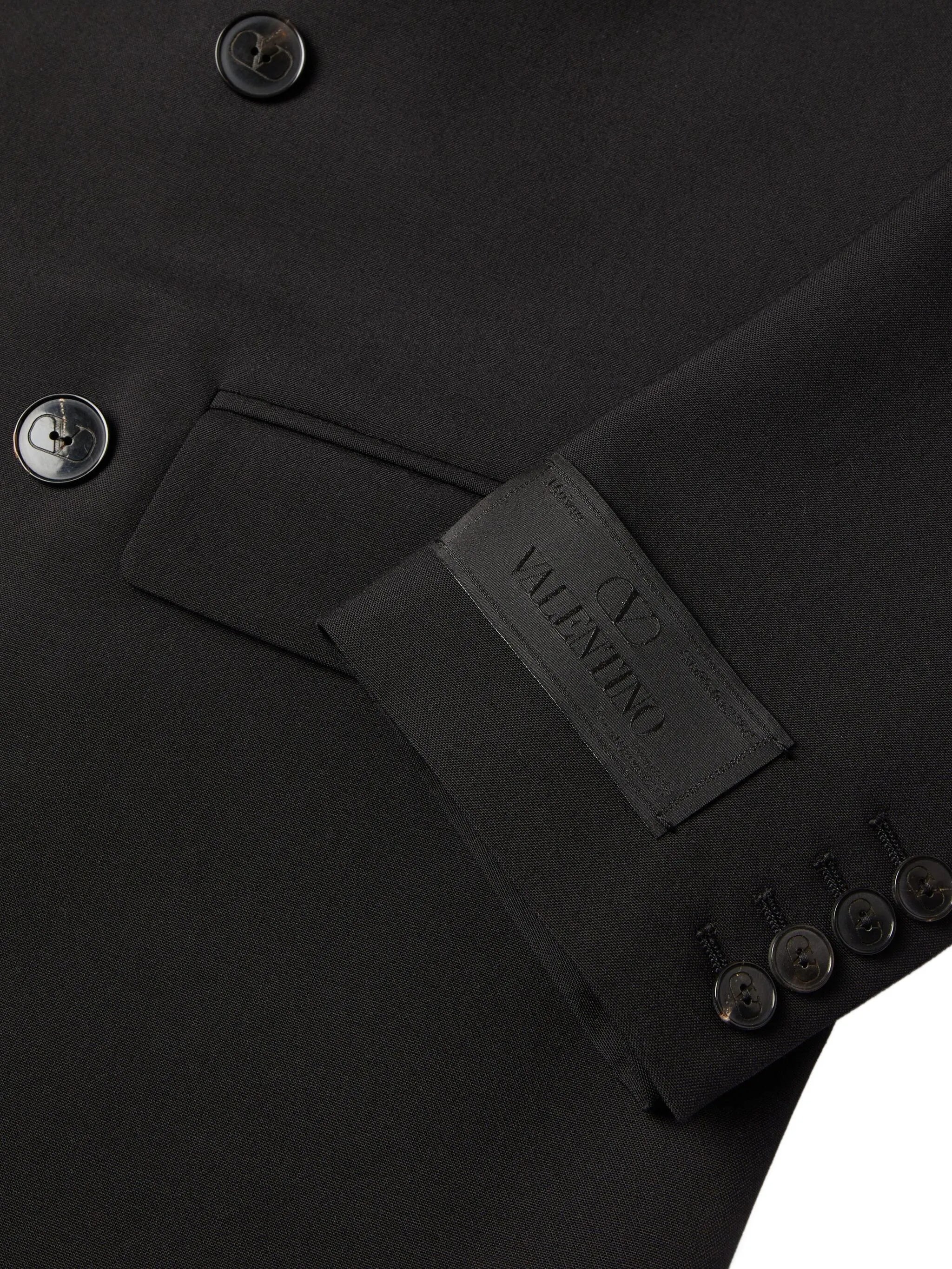 double-breasted wool blazer