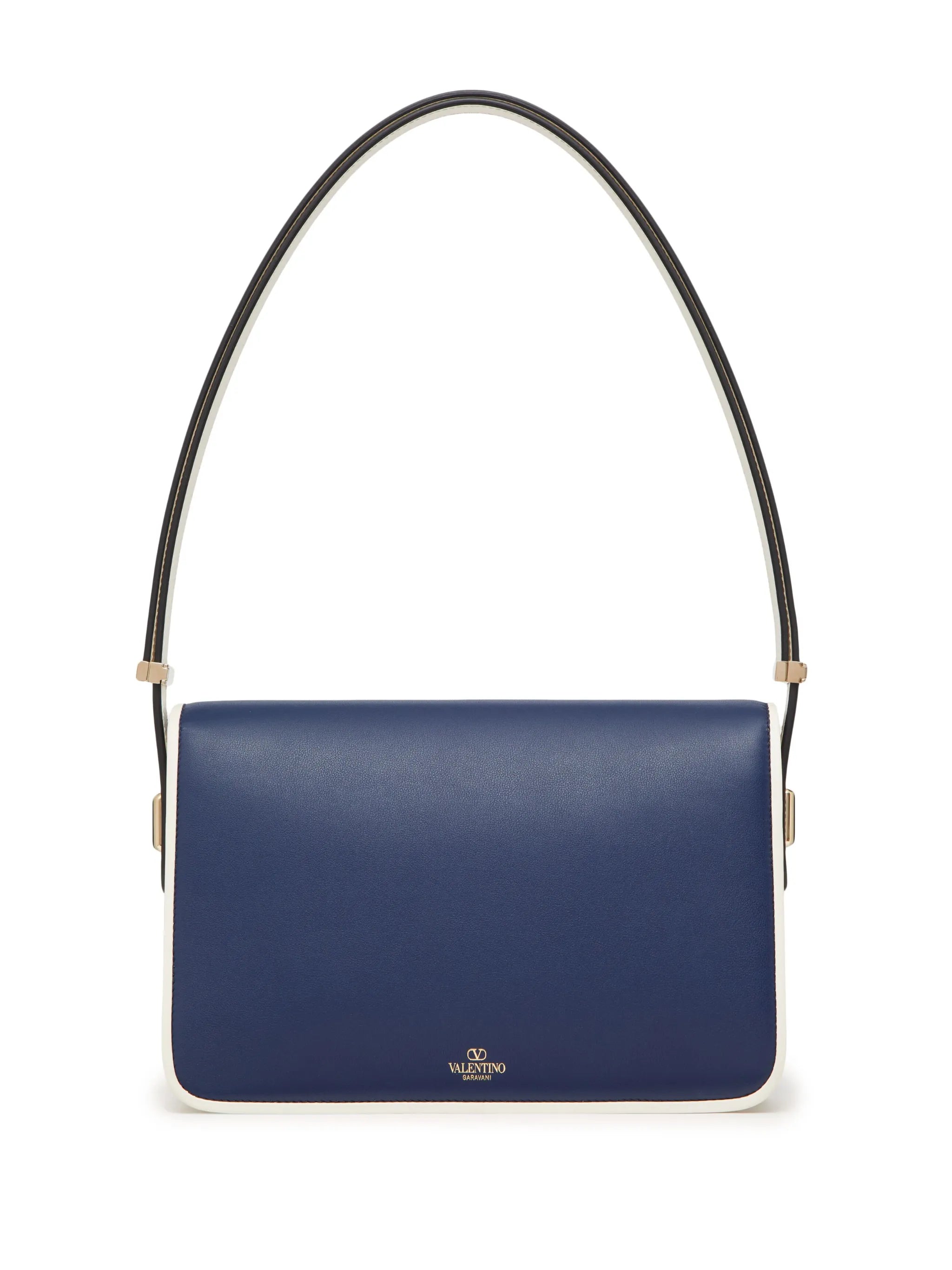 Letter leather shoulder bag