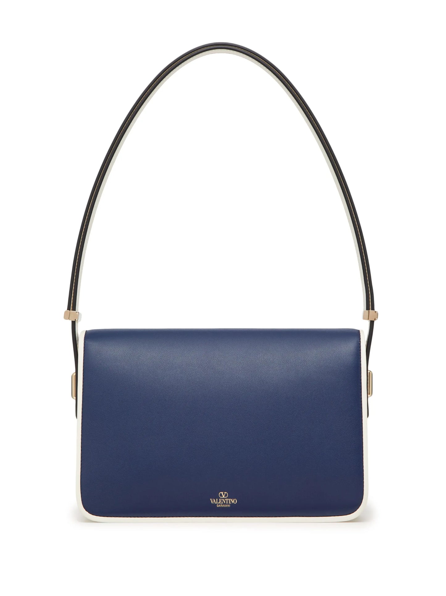 Letter leather shoulder bag