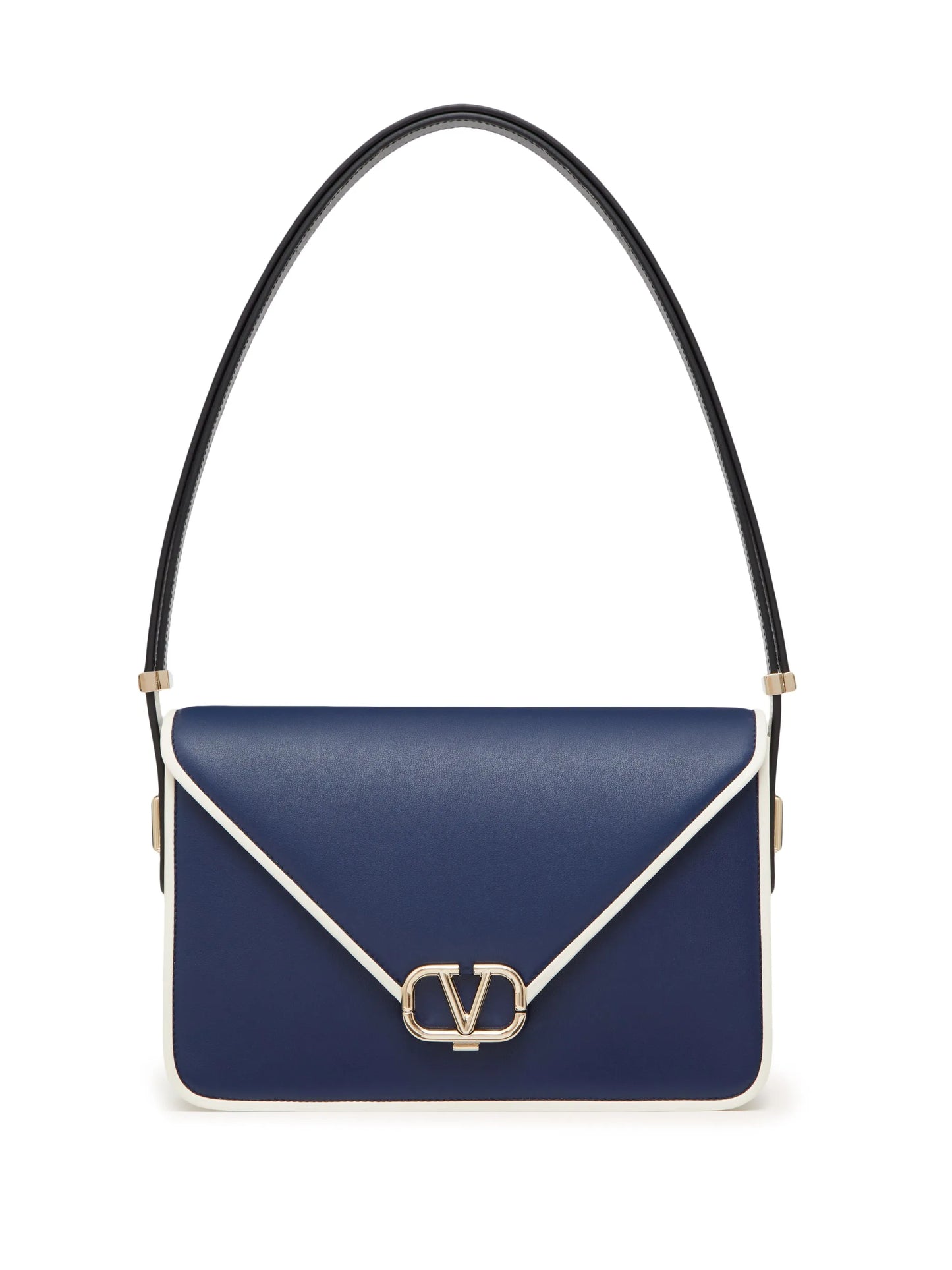 Letter leather shoulder bag