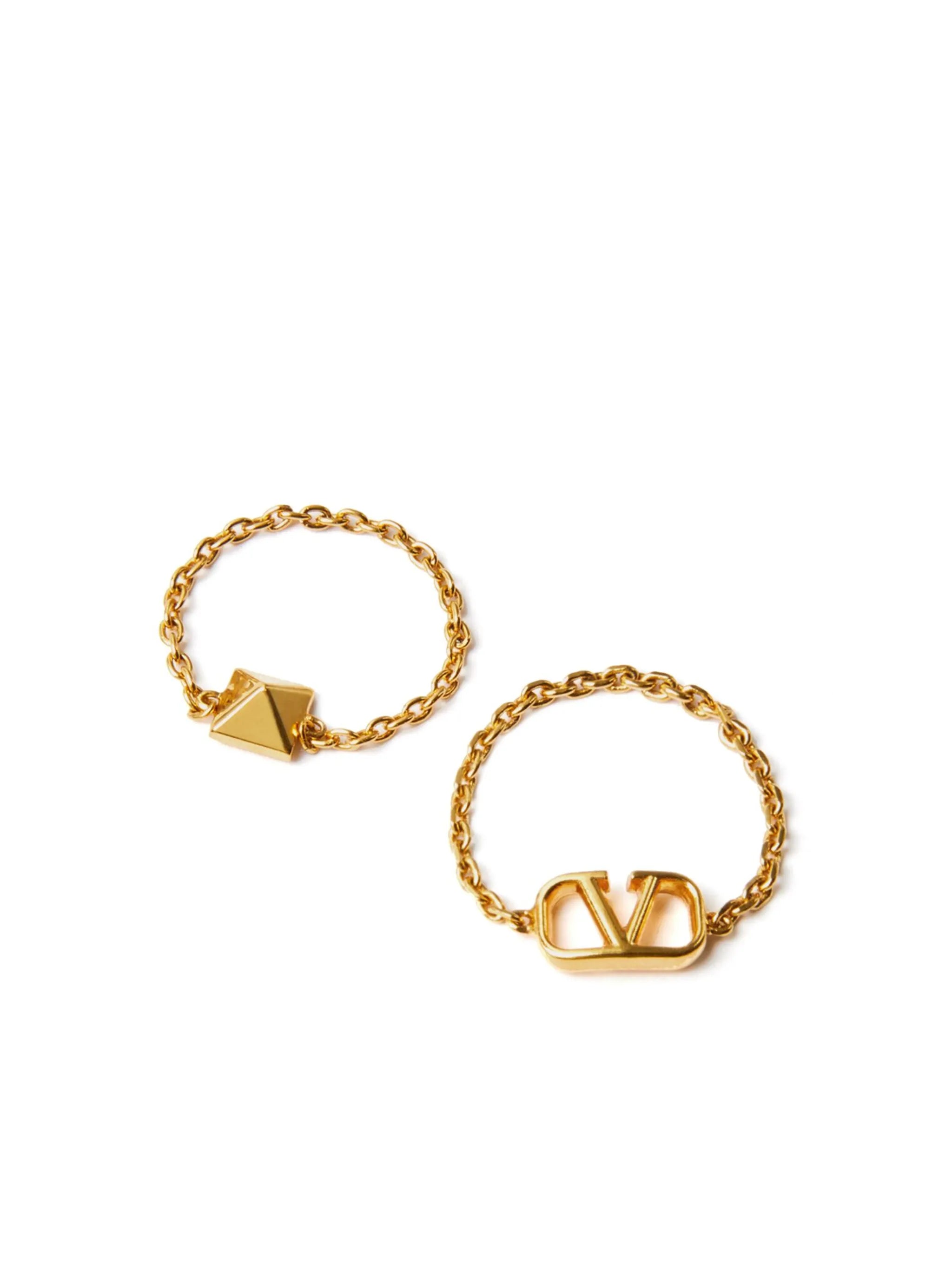 mini VLogo Signature ring (set of two)