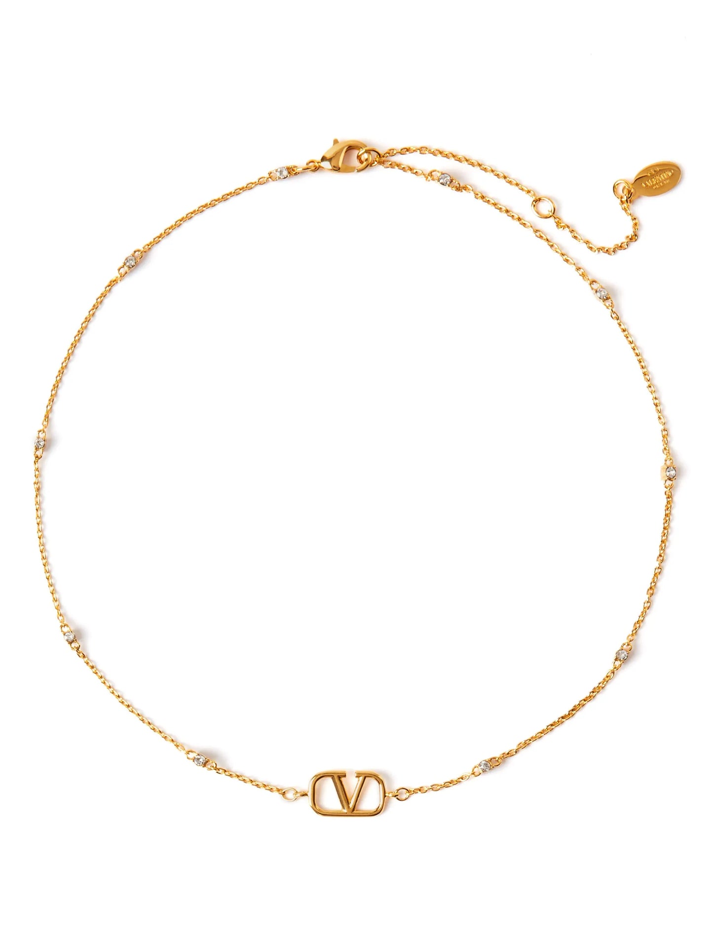VLogo Signature crystal-embellished necklace