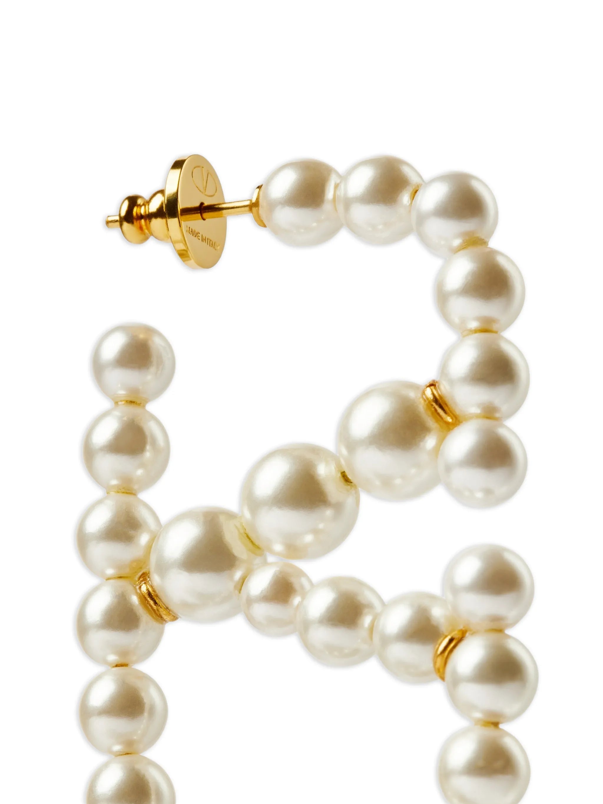 VLogo Signature faux-pearl earrings