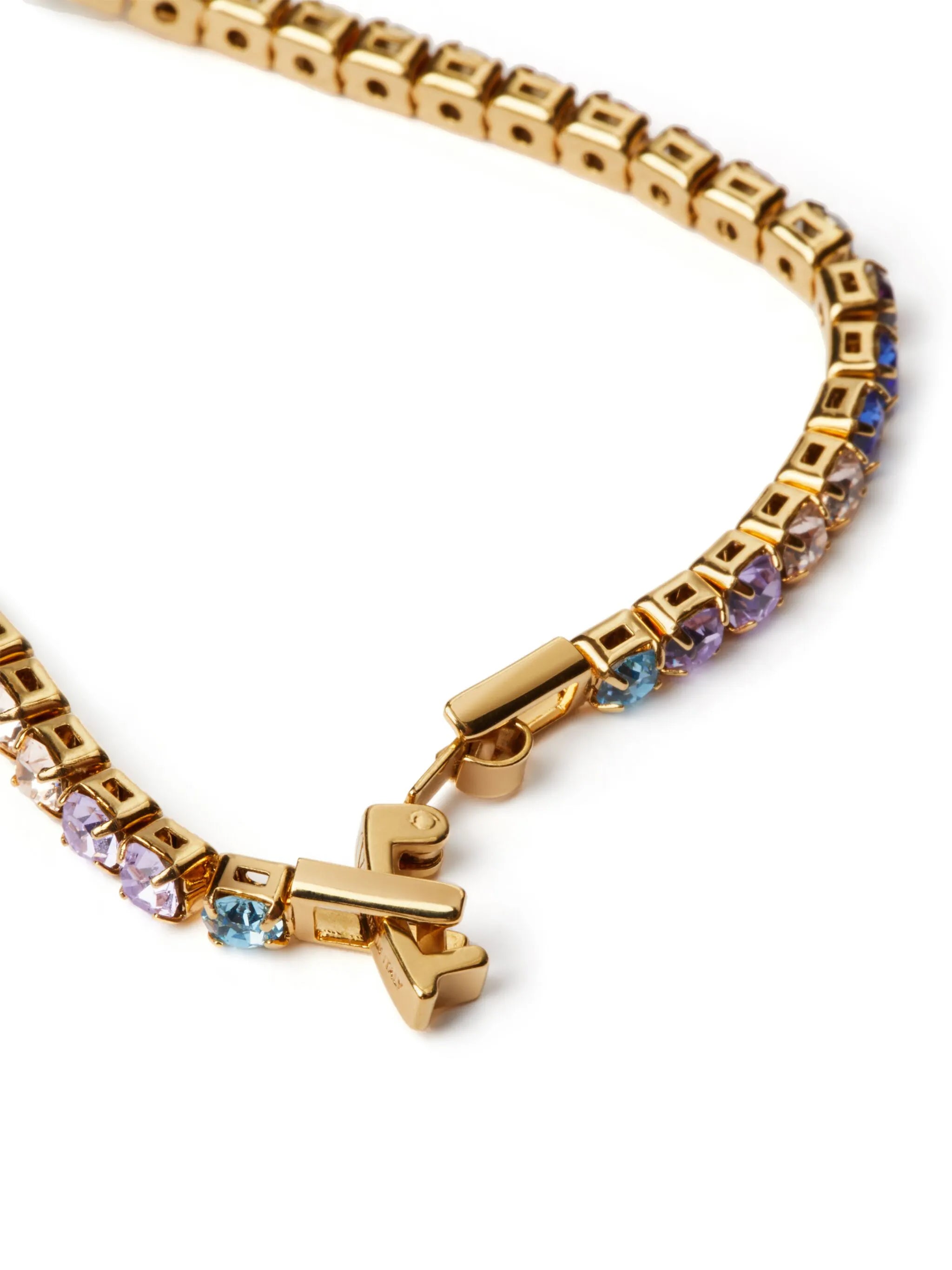 Rainbow crystal-embellished bracelet