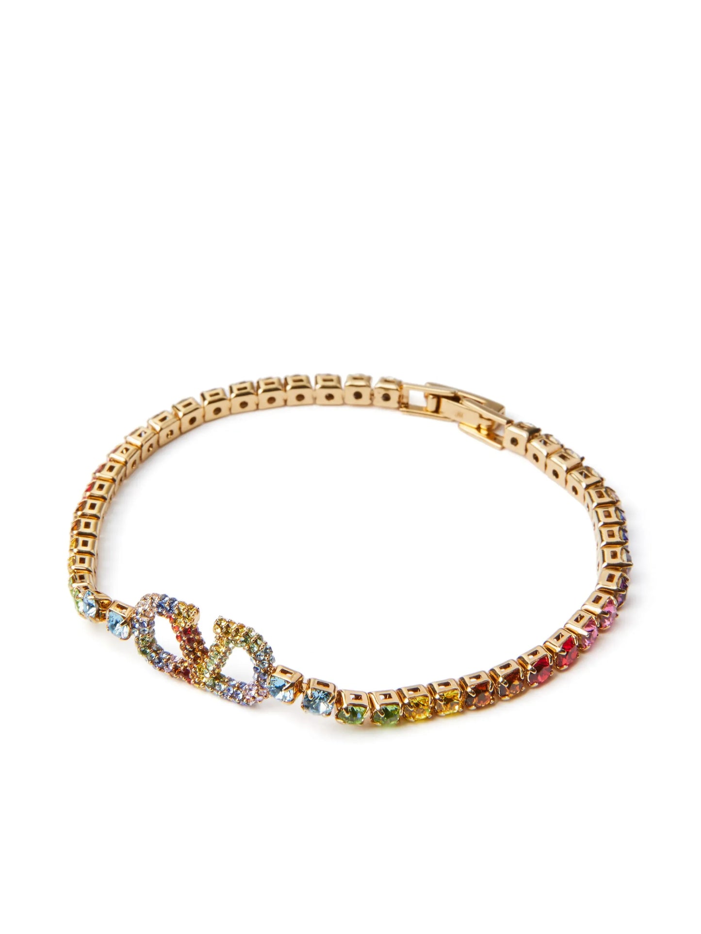 Rainbow crystal-embellished bracelet