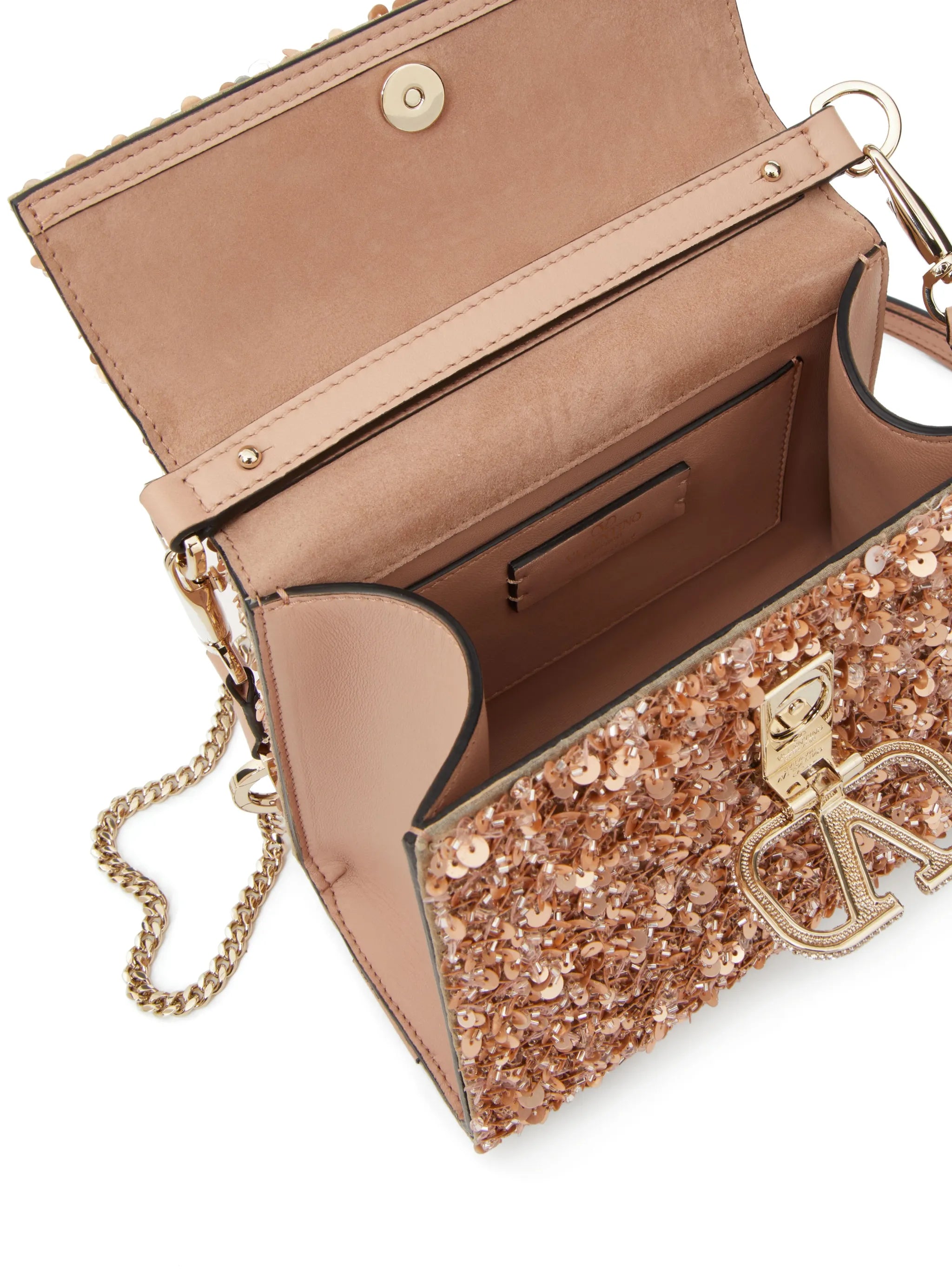 mini VSling embroidered handbag