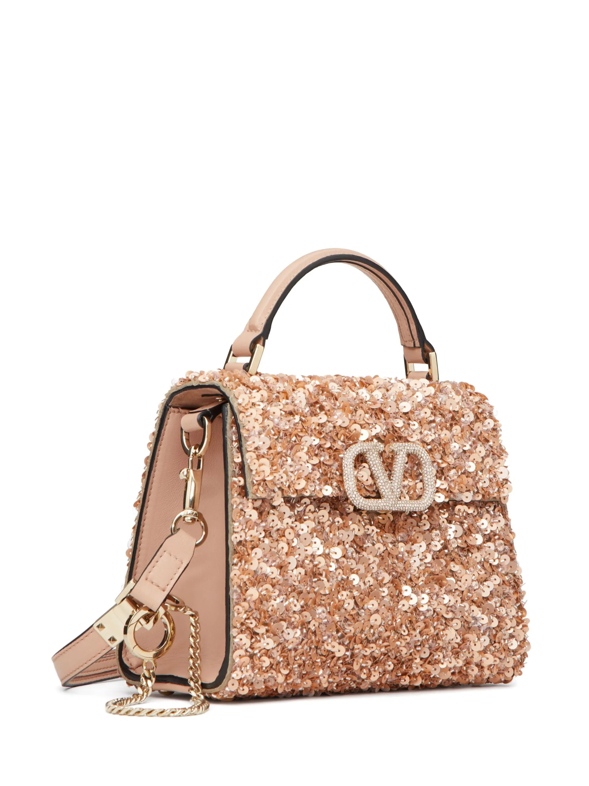 mini VSling embroidered handbag