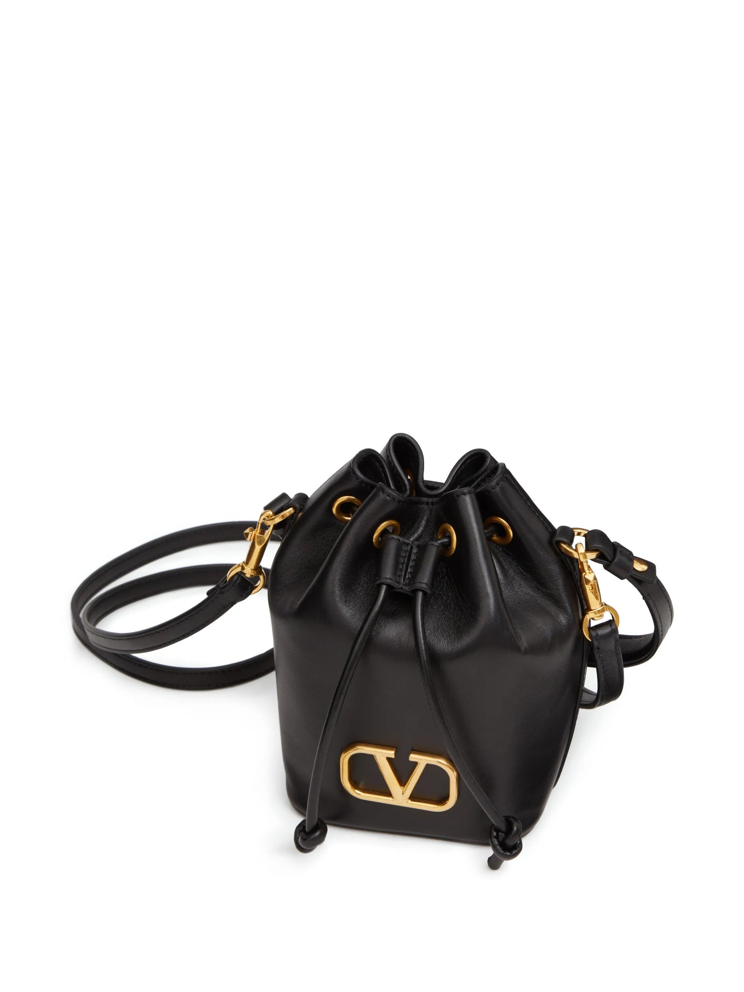 mini VLogo Signature leather bucket bag