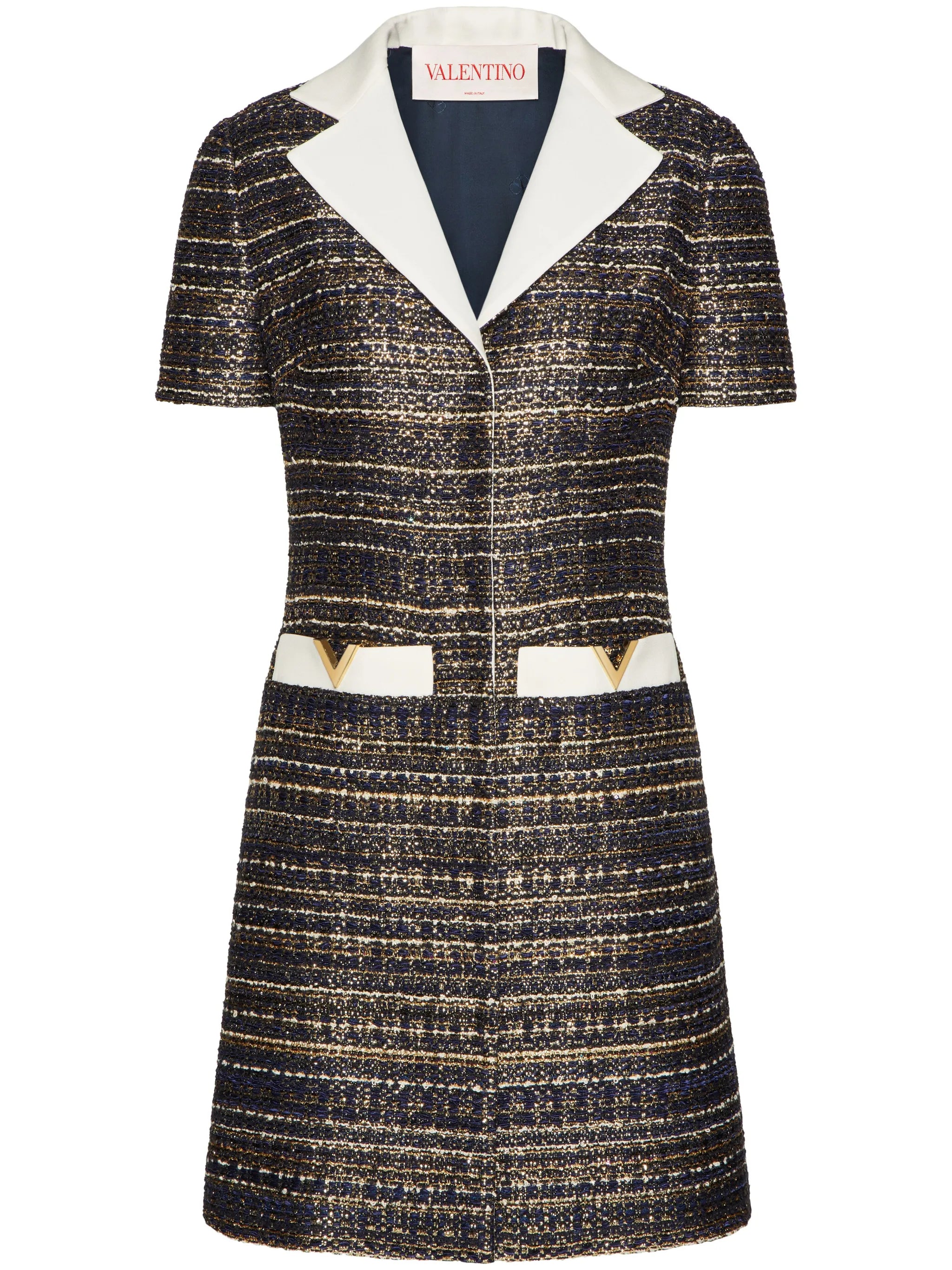 VGold tweed minidress