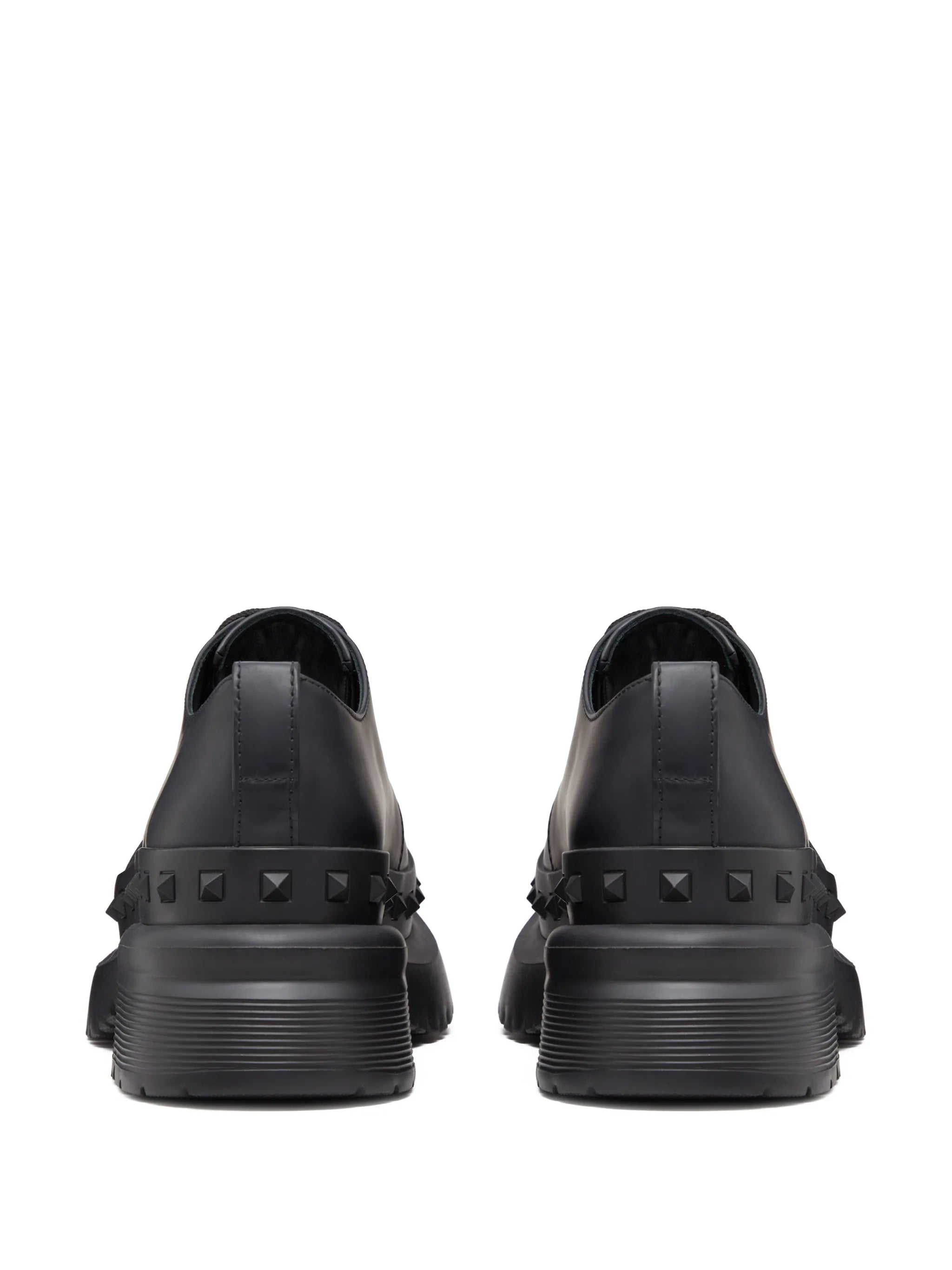 M-Way Rockstud leather Derby shoes