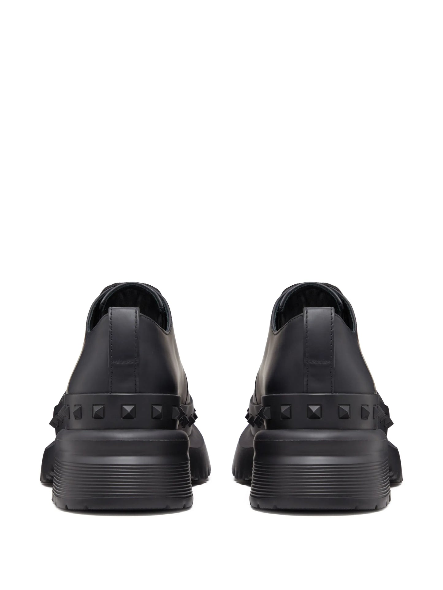 M-Way Rockstud leather Derby shoes