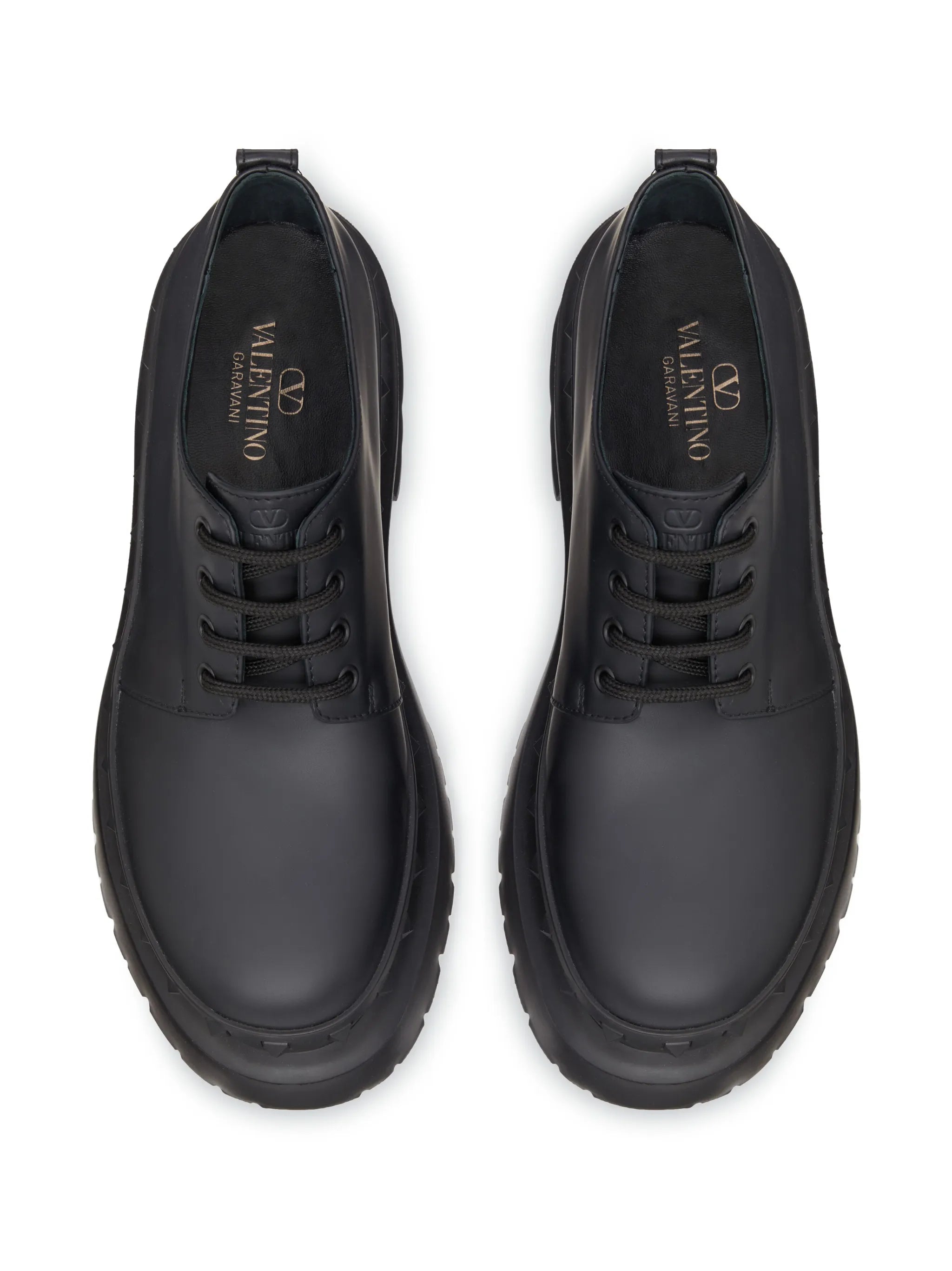 M-Way Rockstud leather Derby shoes